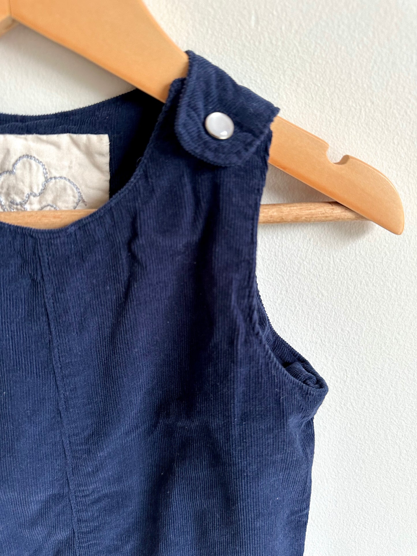 Vintage Navy Ribbed Jumpsuit / 18-24m?