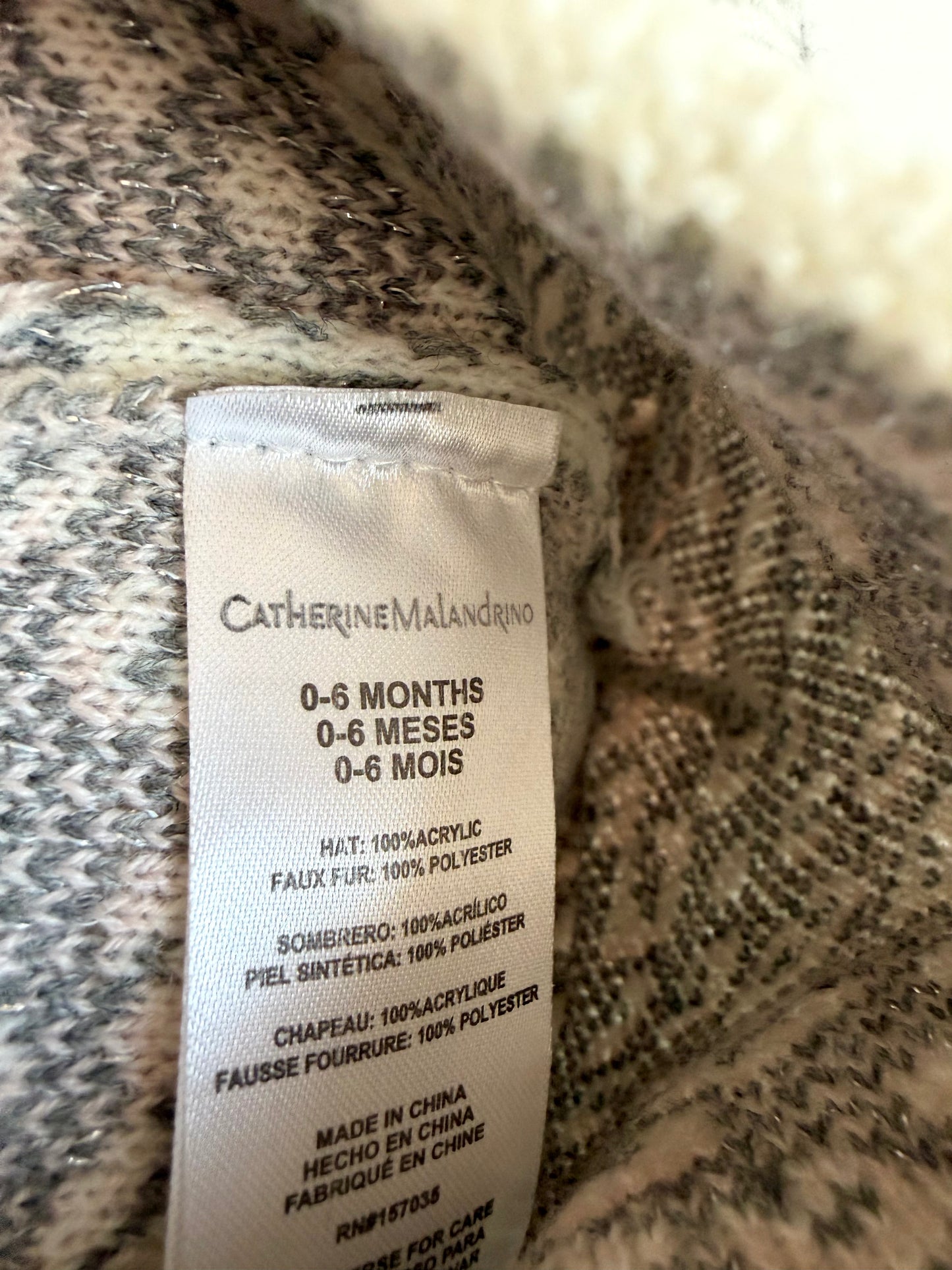 Animal Print Pom Pom Toque / 0-6m