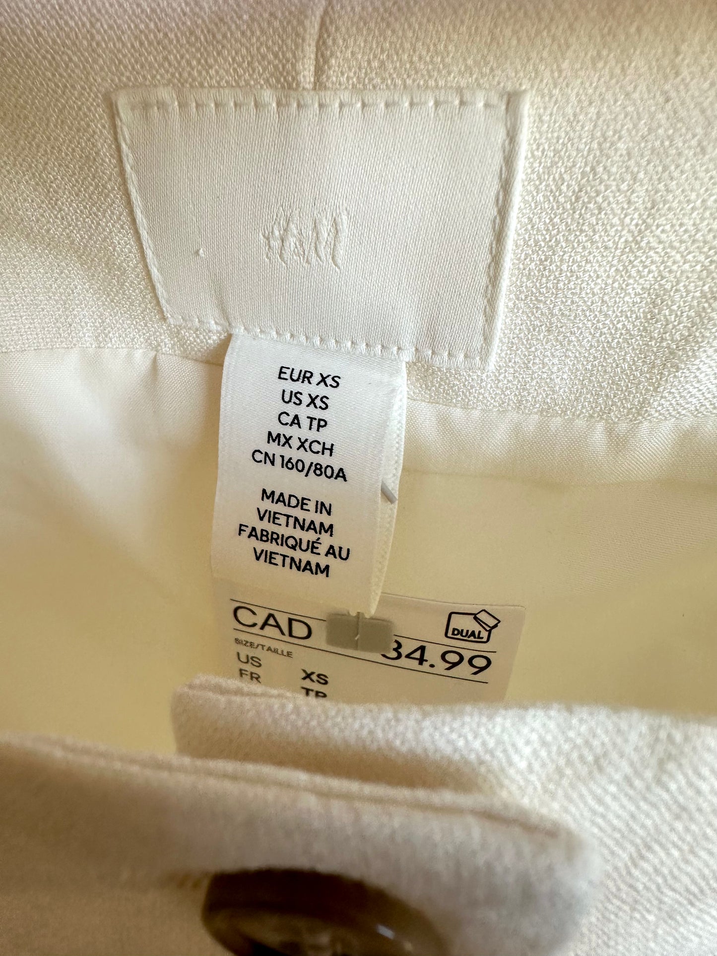 Cream Button Up Top (With Tags) / XS
