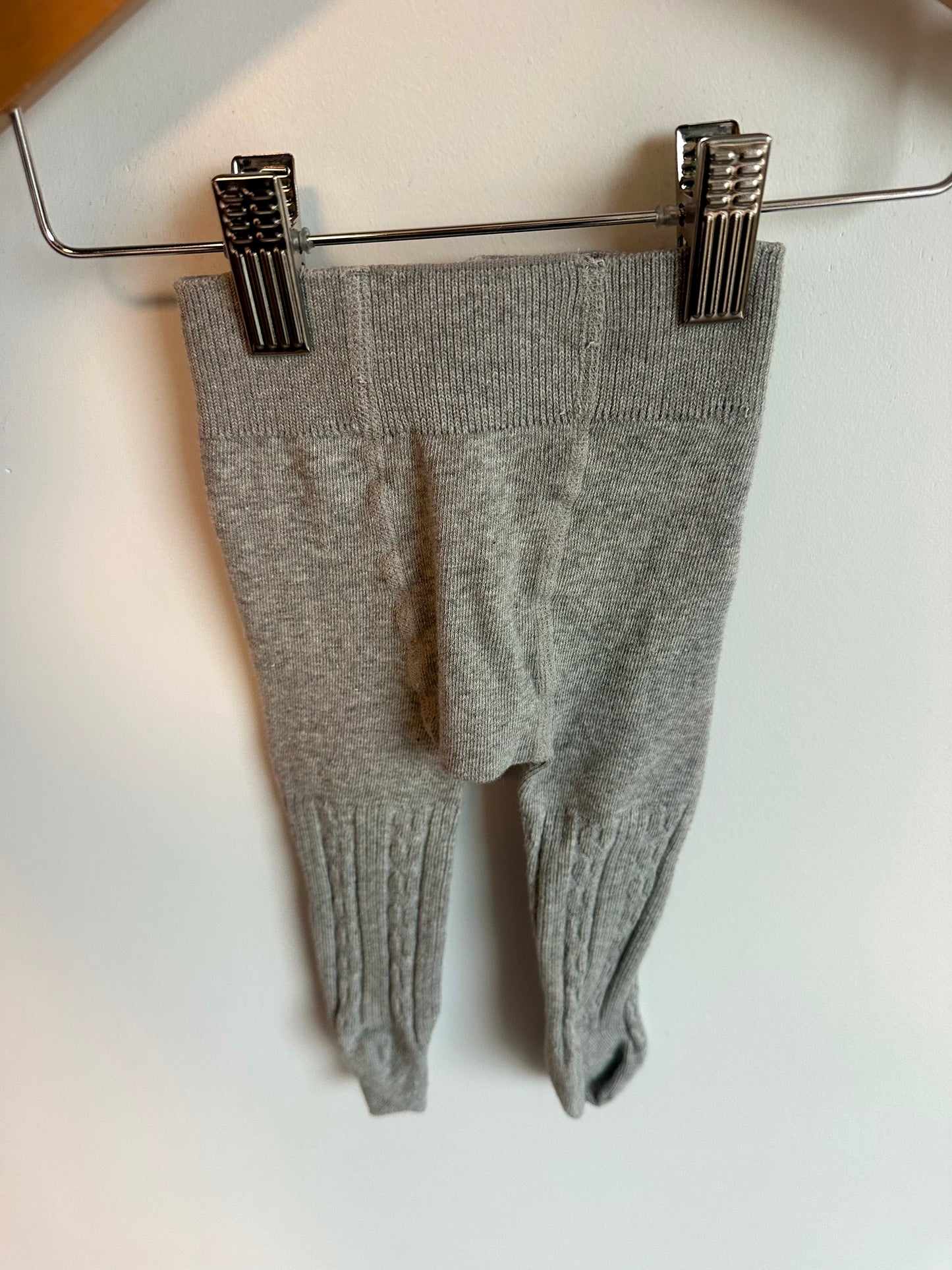 Grey Cable Knit Tights / 6m?
