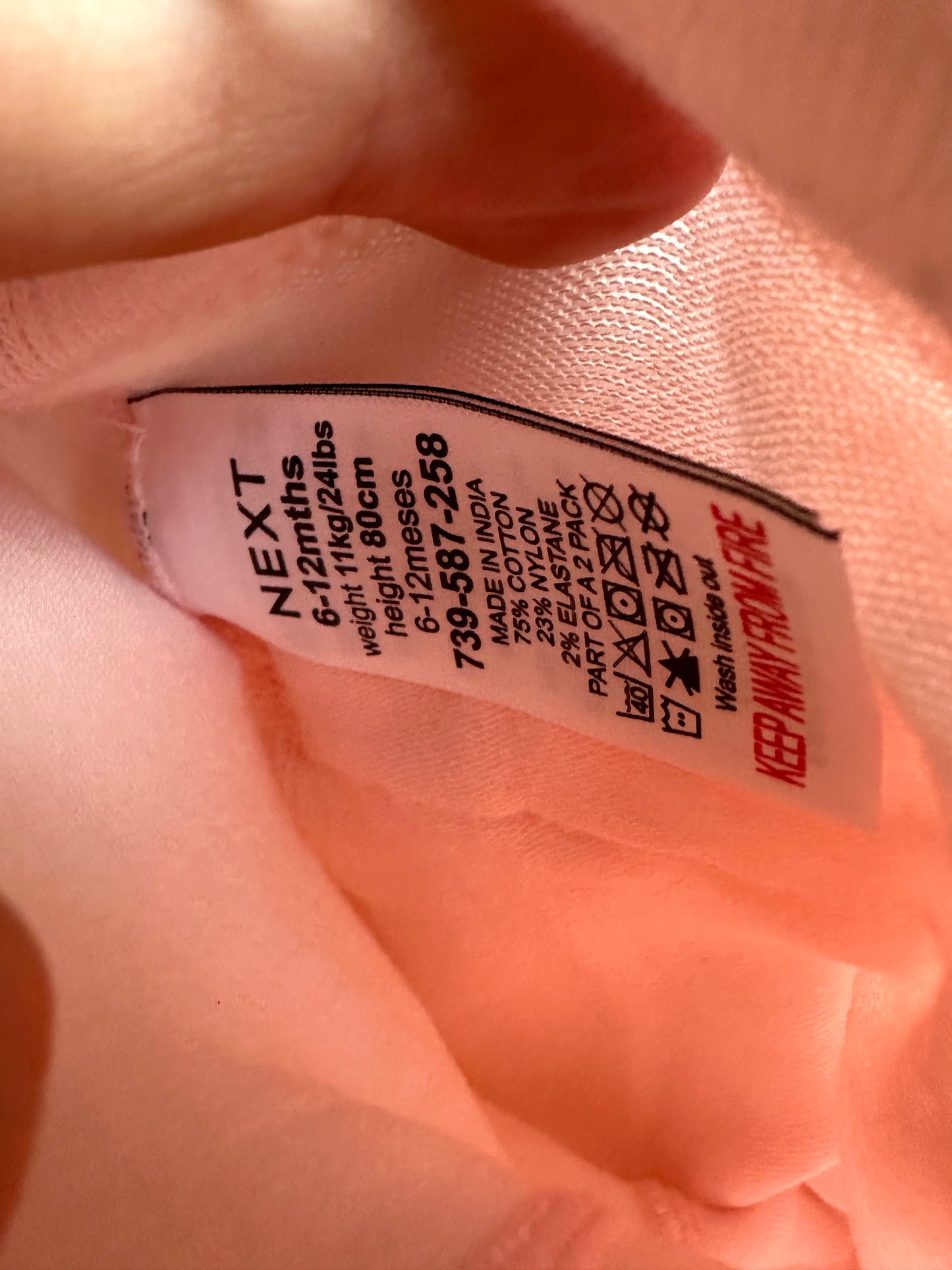 Blush Ruffle Bottom Tights / 6-12m