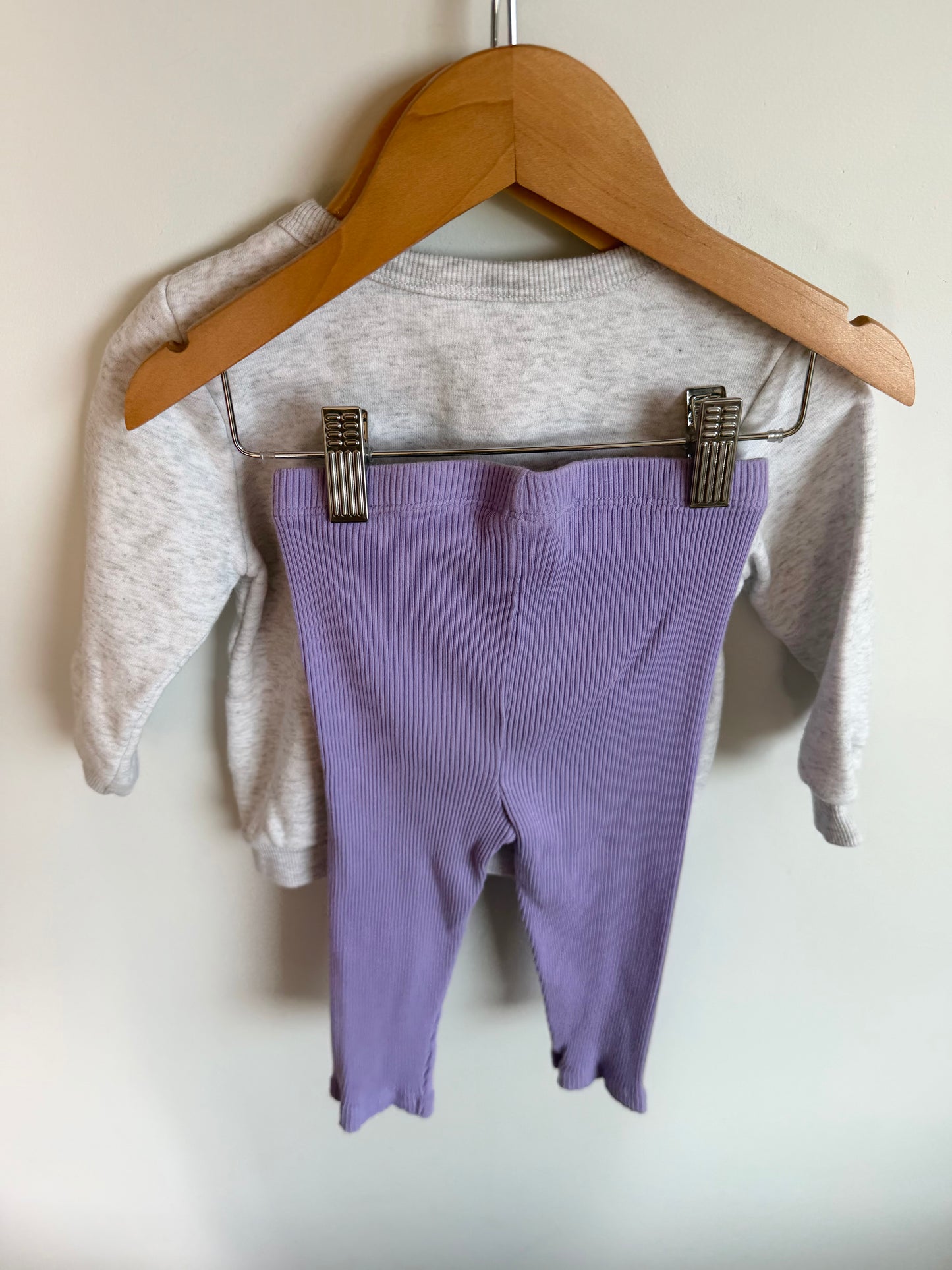 Minnie Sweater + Purple Pants Set / 24m