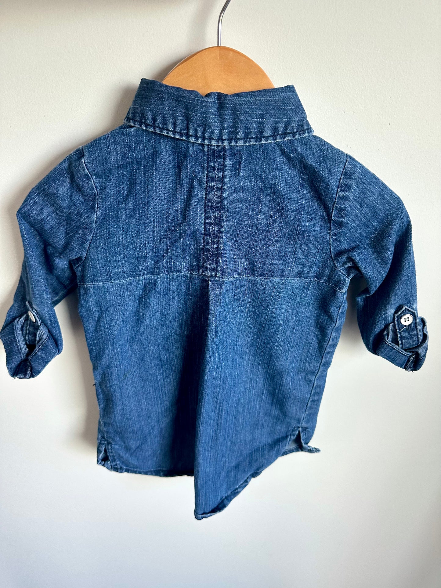 Denim Like Collared Dress / 12-18m