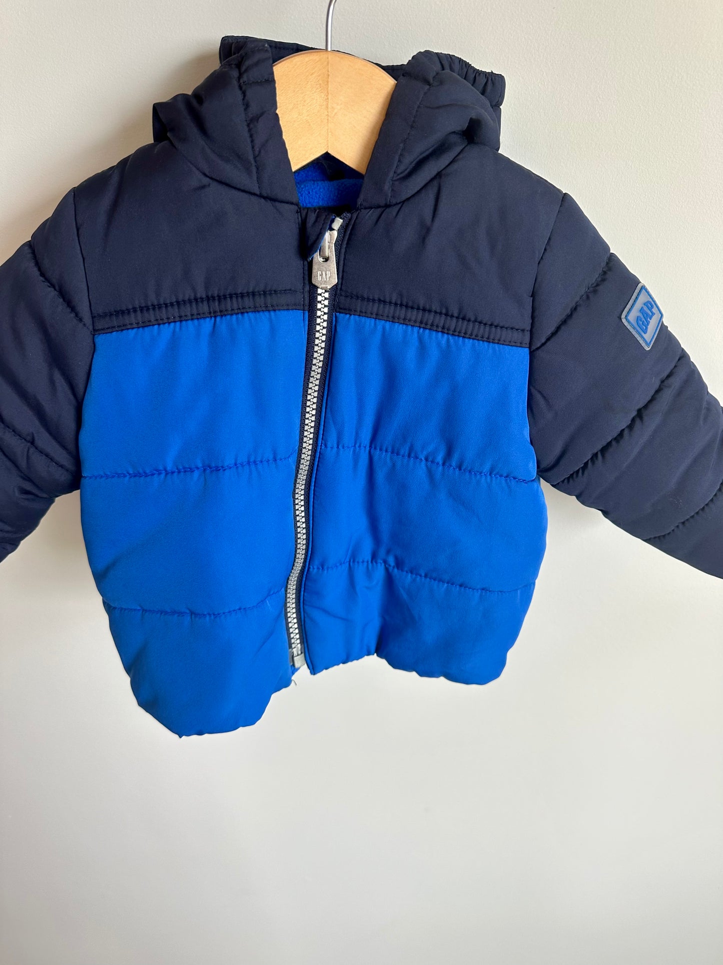 Gap Blue Hooded Puffer Jacket / 6-12m