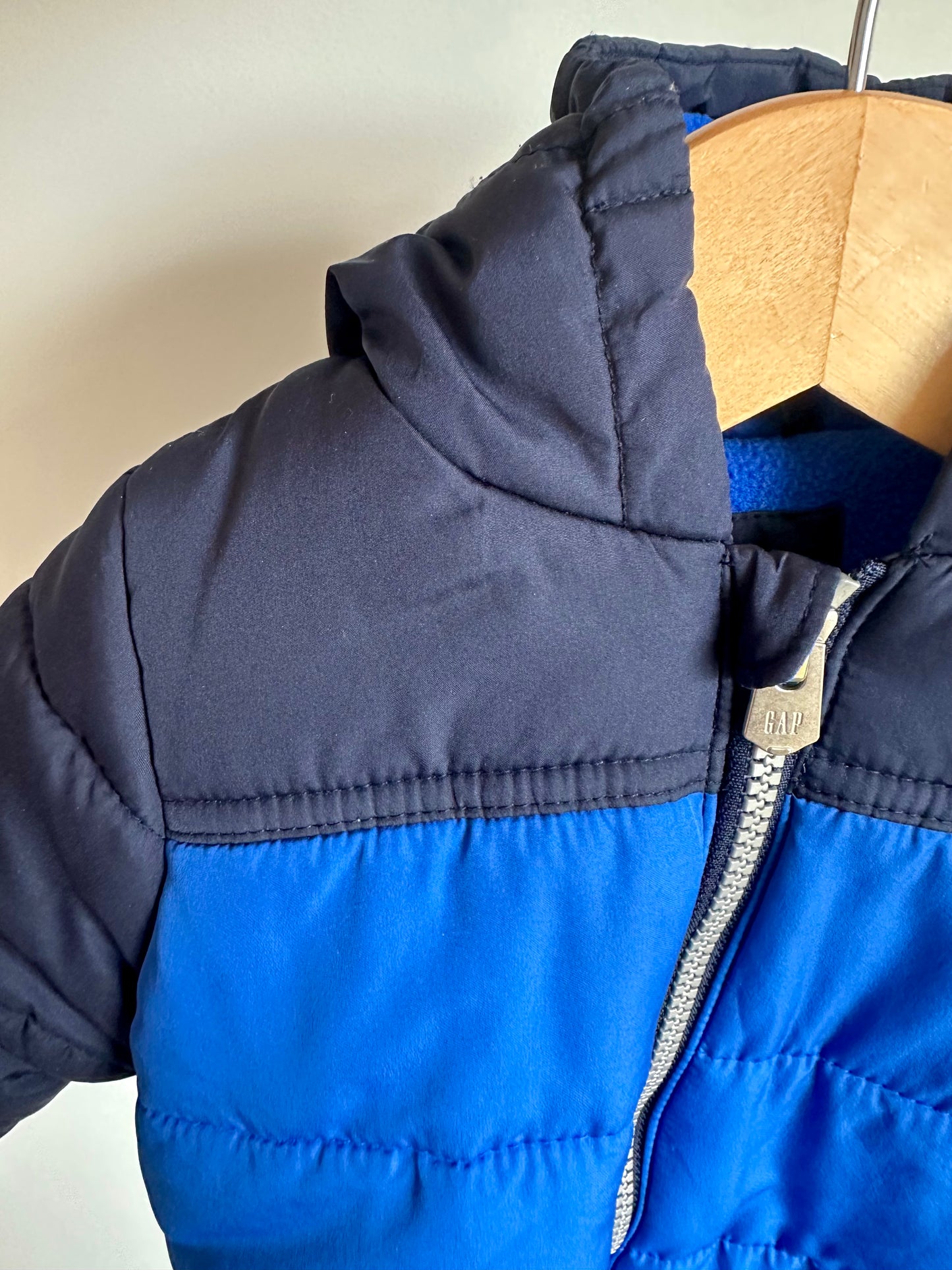 Gap Blue Hooded Puffer Jacket / 6-12m