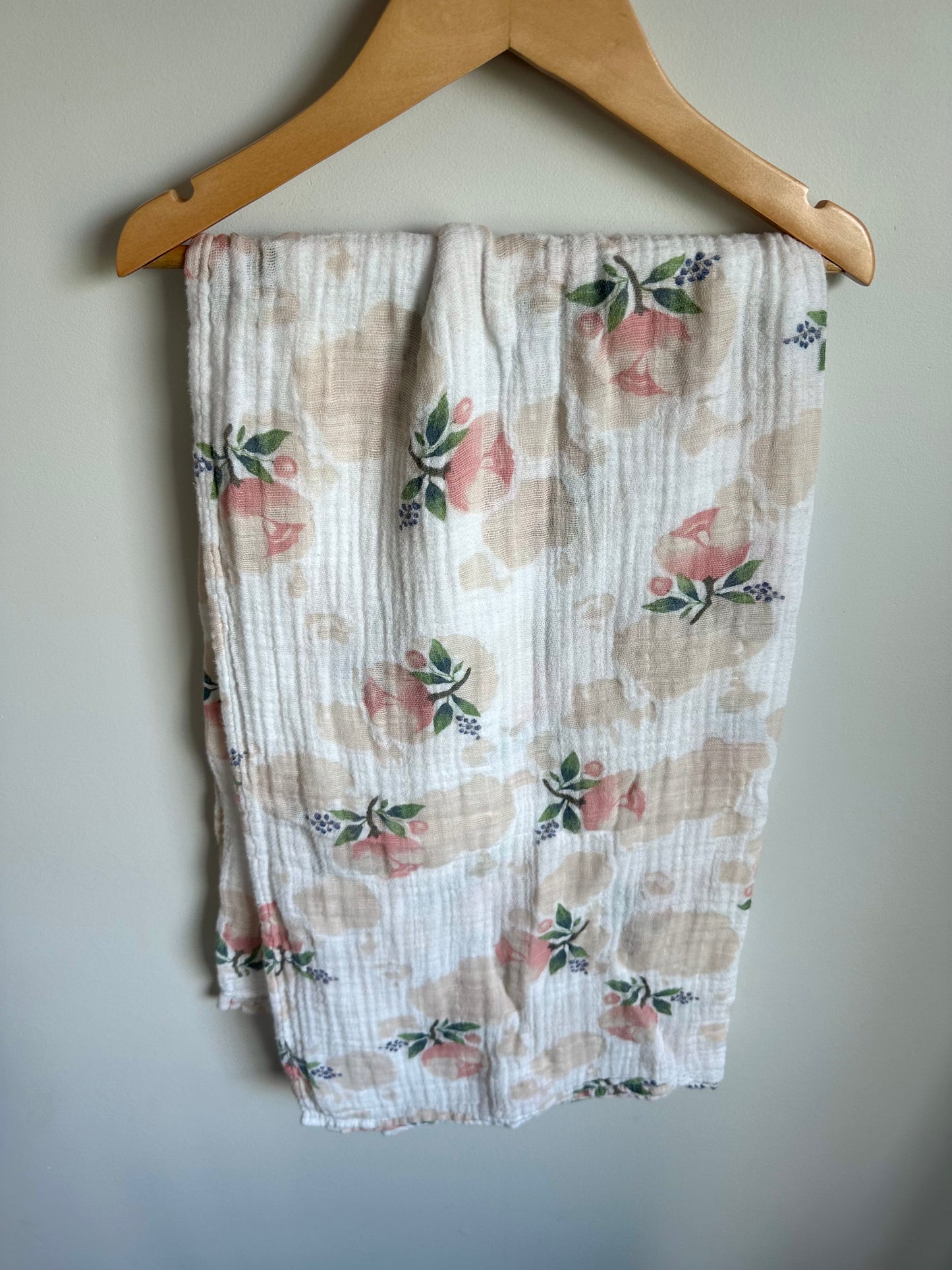 Pink Rose Receiving Blanket
