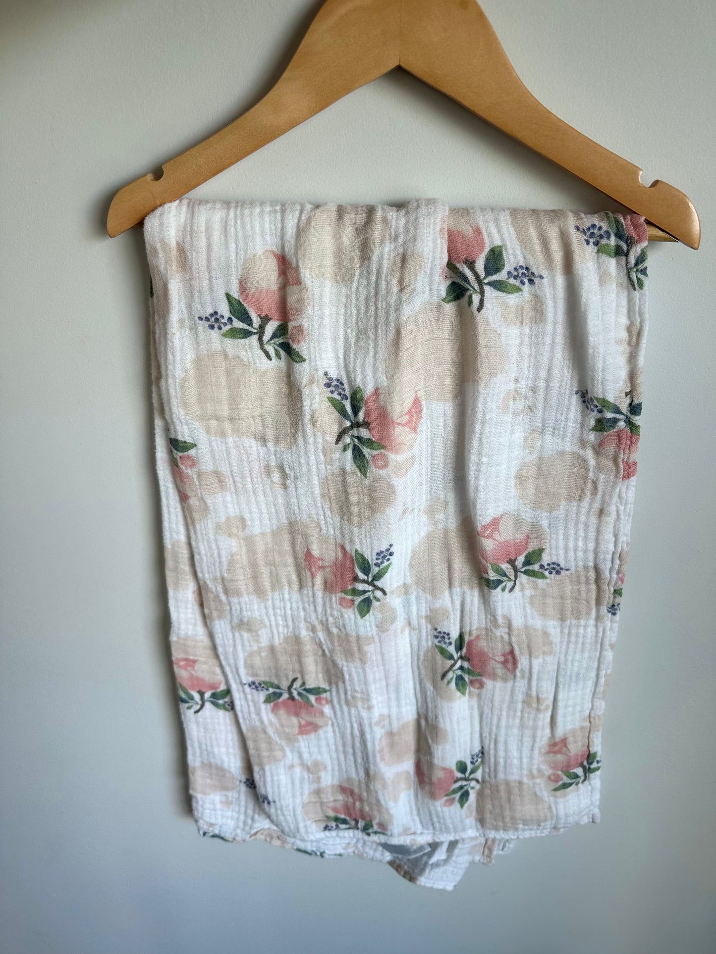 Pink Rose Receiving Blanket