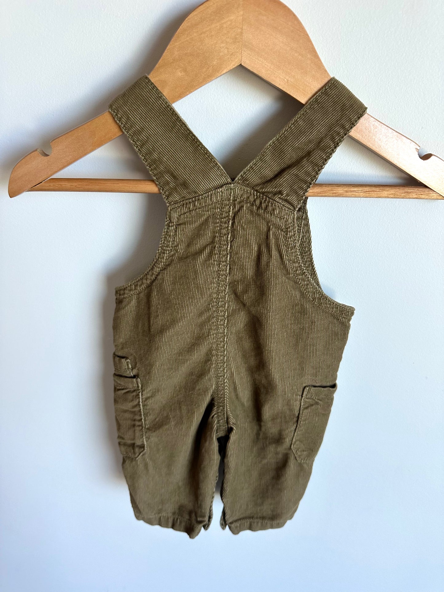 Newborn Olive Cord Overalls / 0m