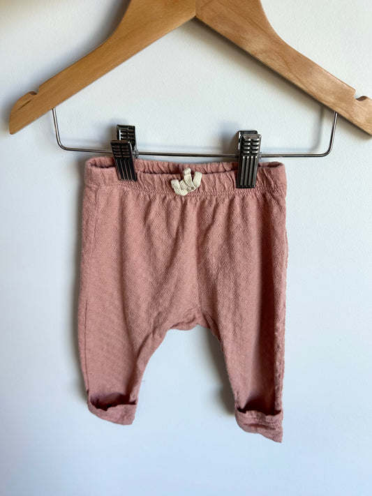 Blush Fold Over Pants / 0-3m