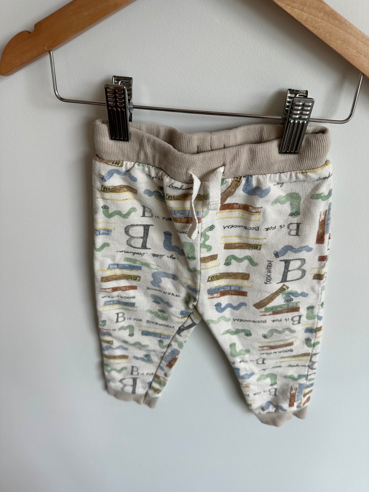Organic Burt's Bees Book Worm Pants / 6-9m