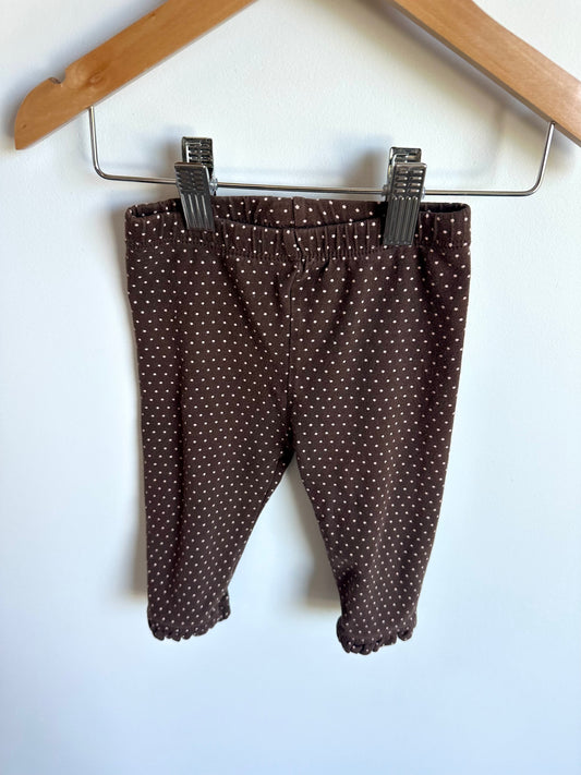 Gap Brown Star Ruffle Leggings / 3-6m