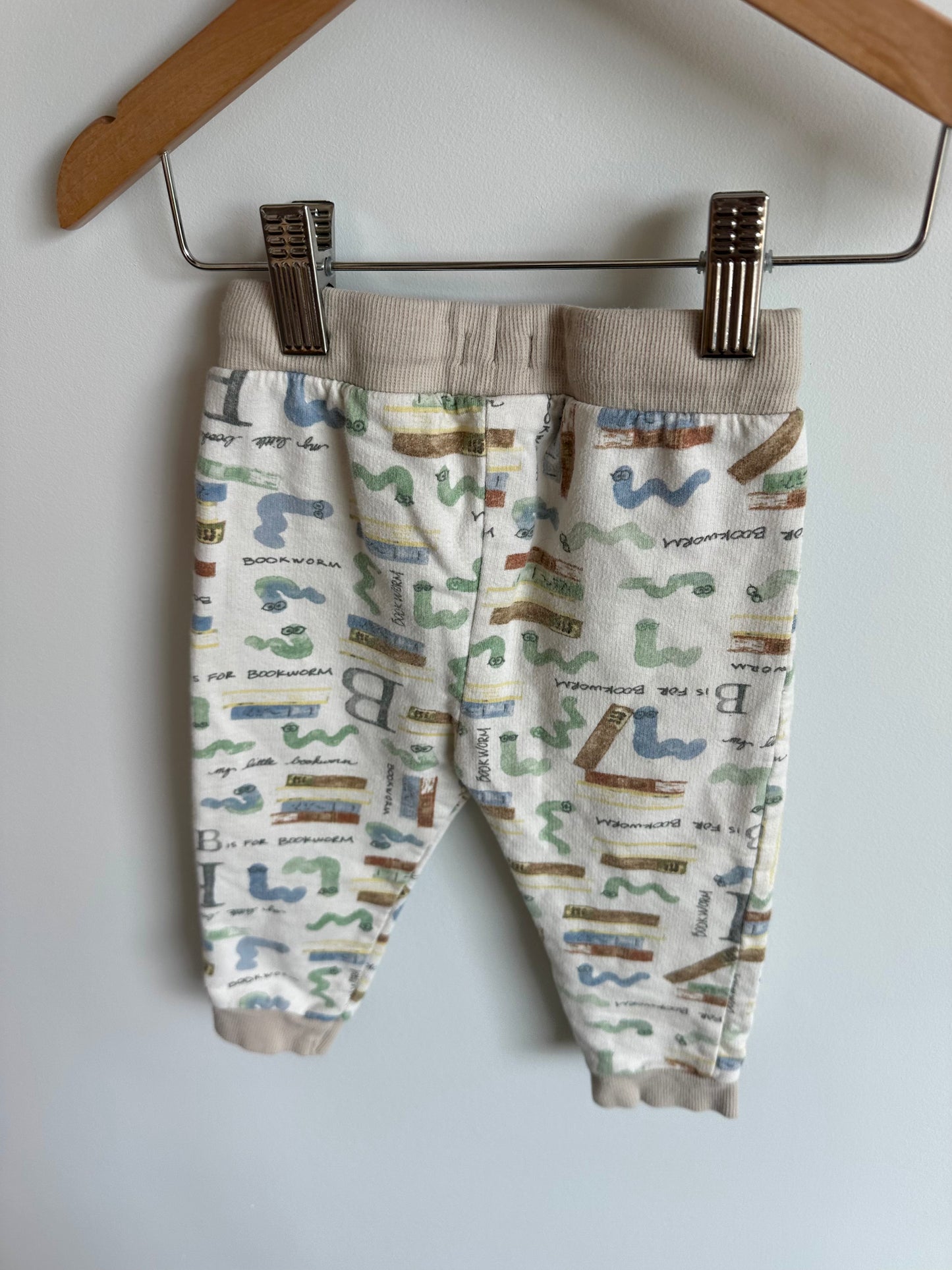 Organic Burt's Bees Book Worm Pants / 6-9m