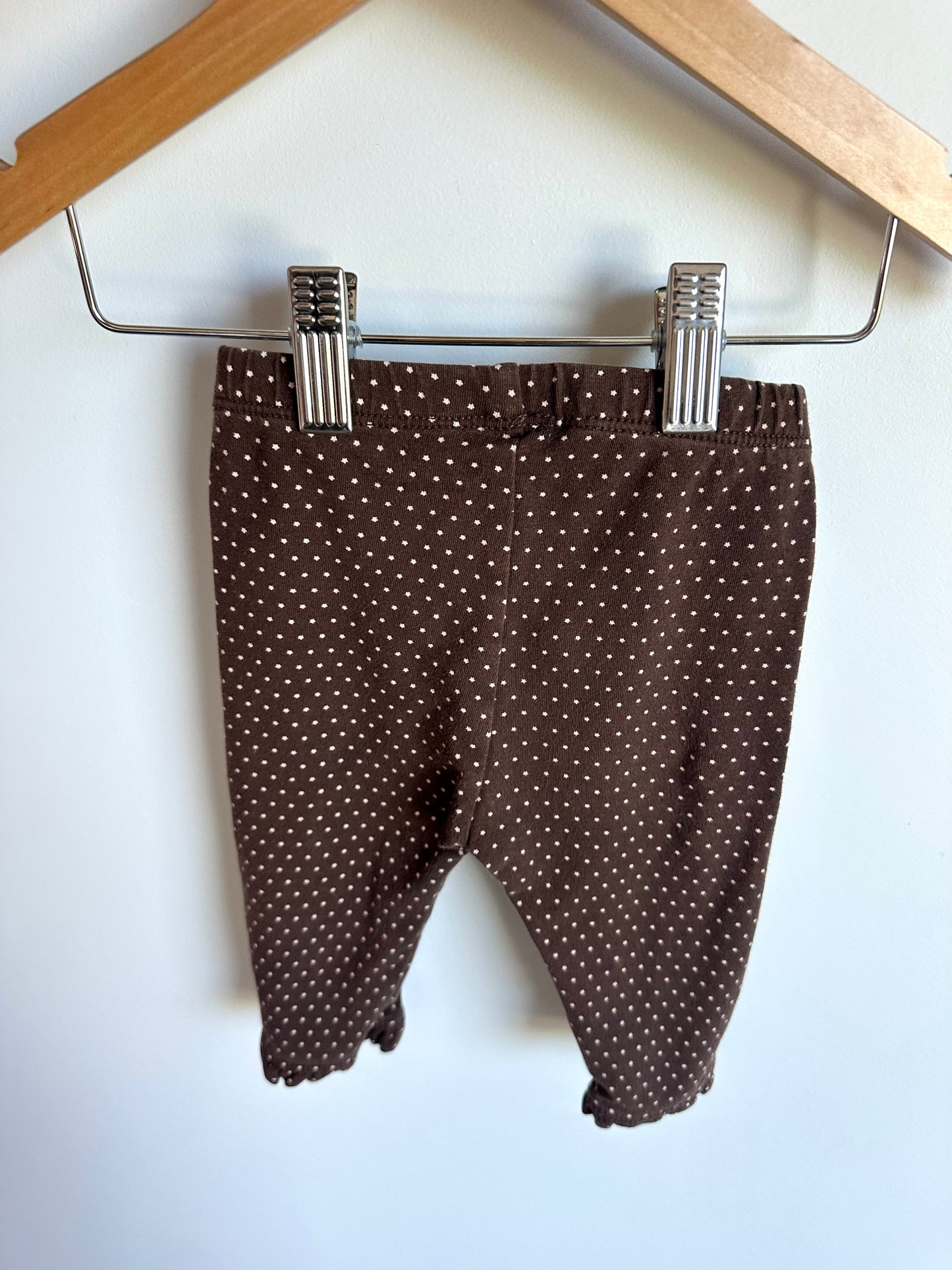 Gap Brown Star Ruffle Leggings / 3-6m