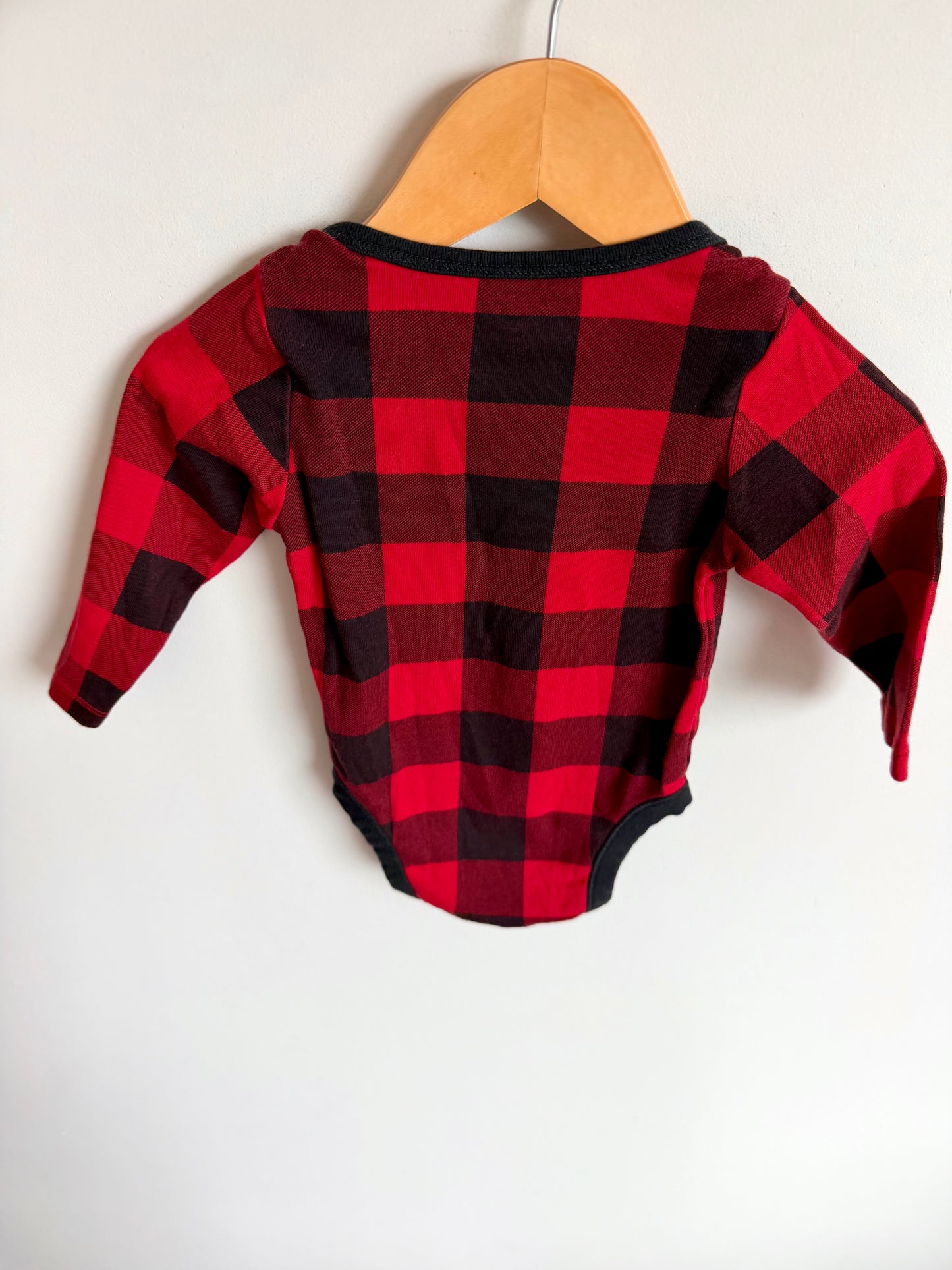 Red + Black Checkered Bodysuit / 6-12m