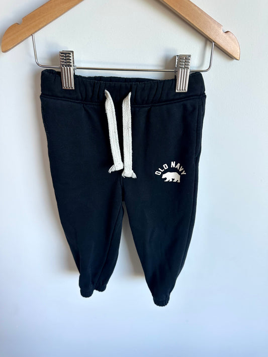 Black Tapered Joggers / 18-24m