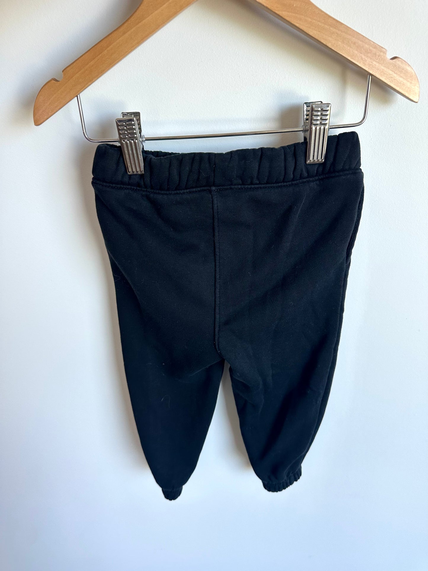 Black Tapered Joggers / 18-24m