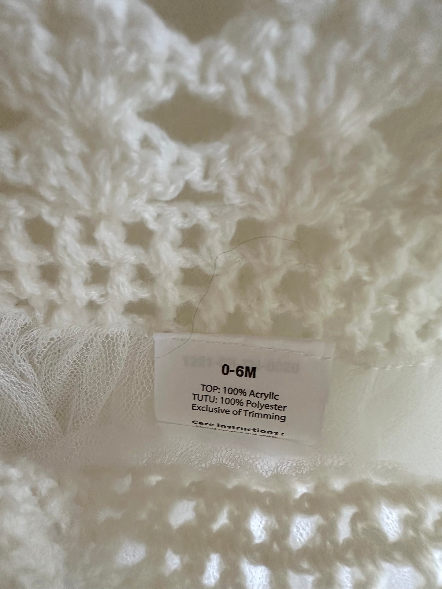 White Tulle Dress / 0-6m