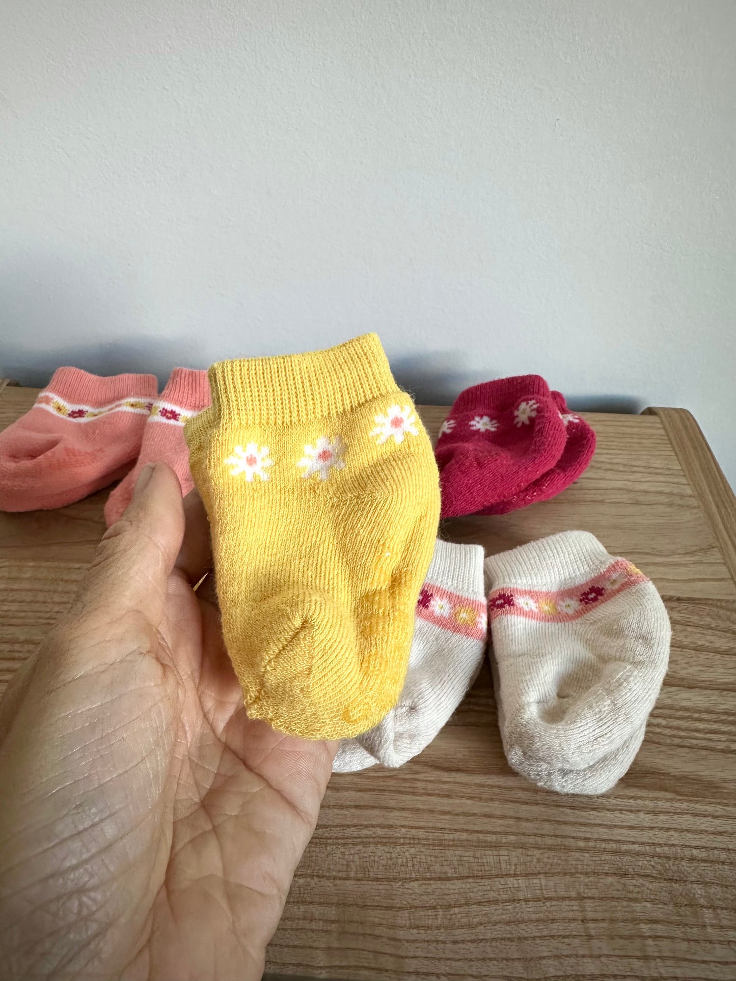 Floral Trim Socks (8 pairs) / 0-6m