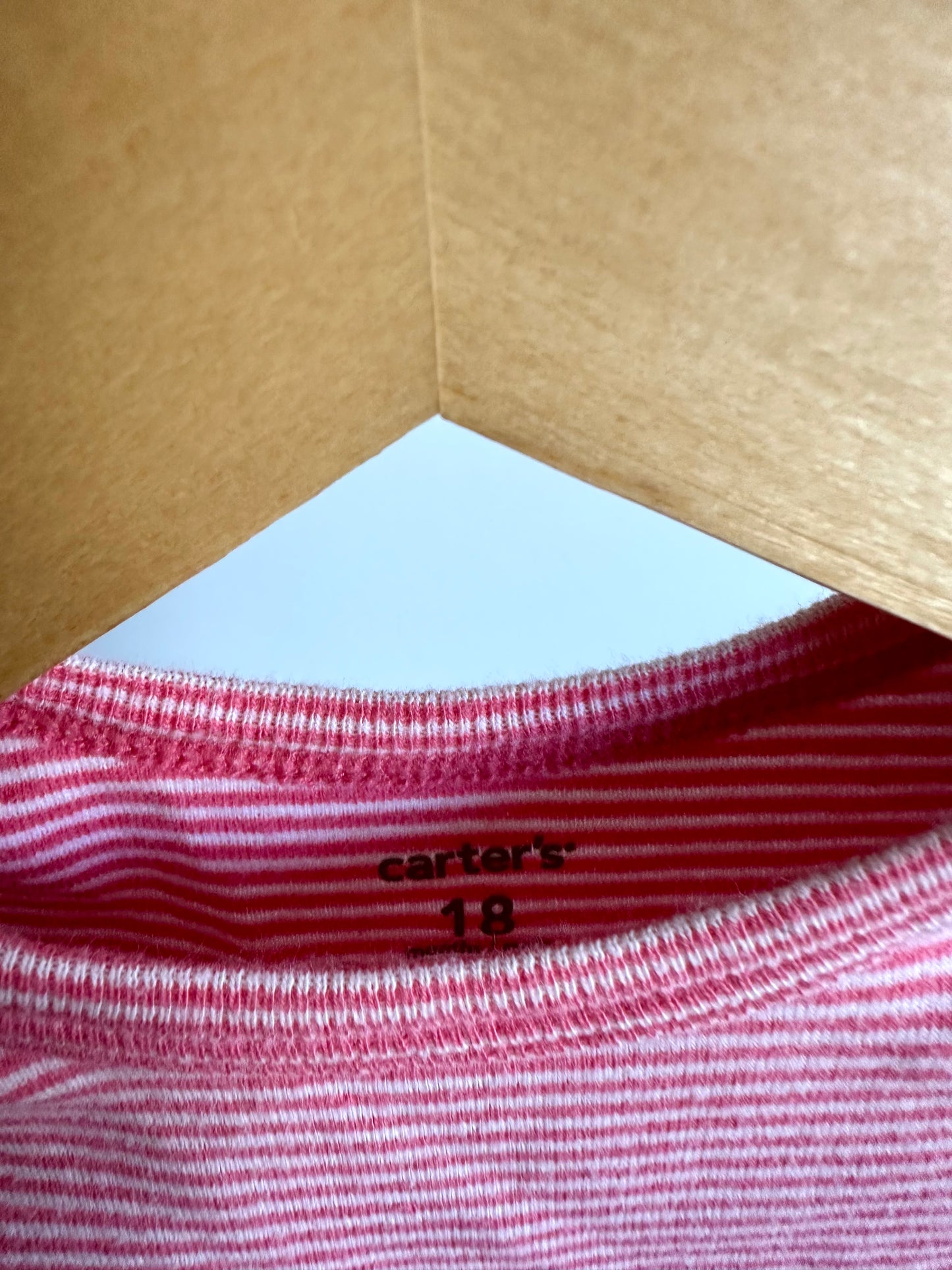 Pink Striped Bodysuit / 18m