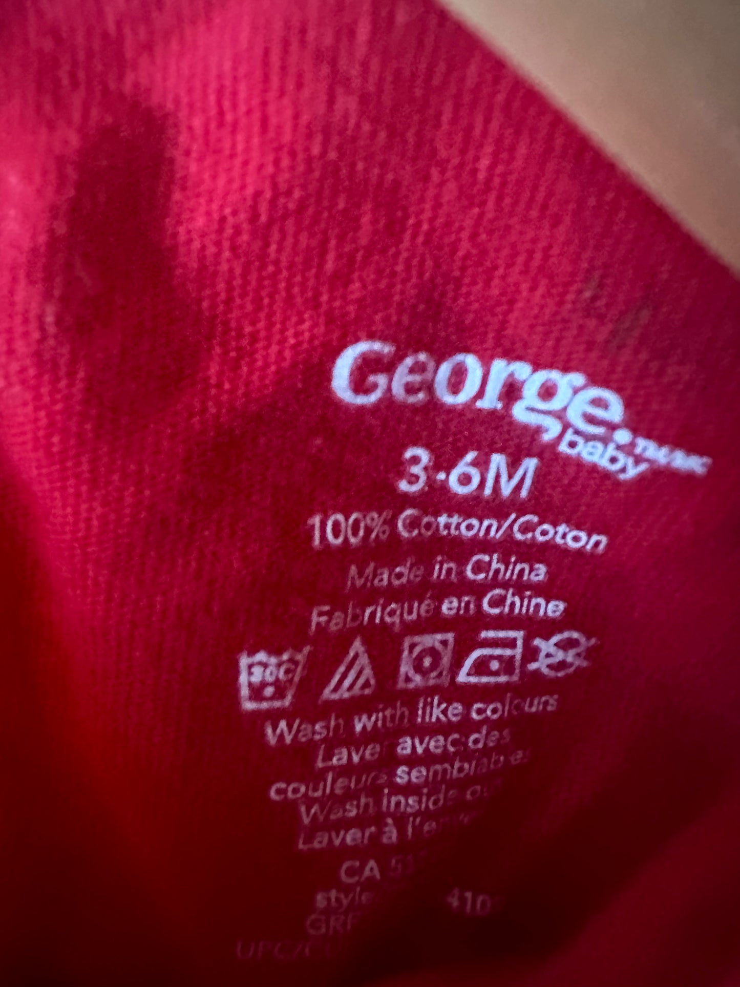 Red Christmas Icons Dress / 3-6m