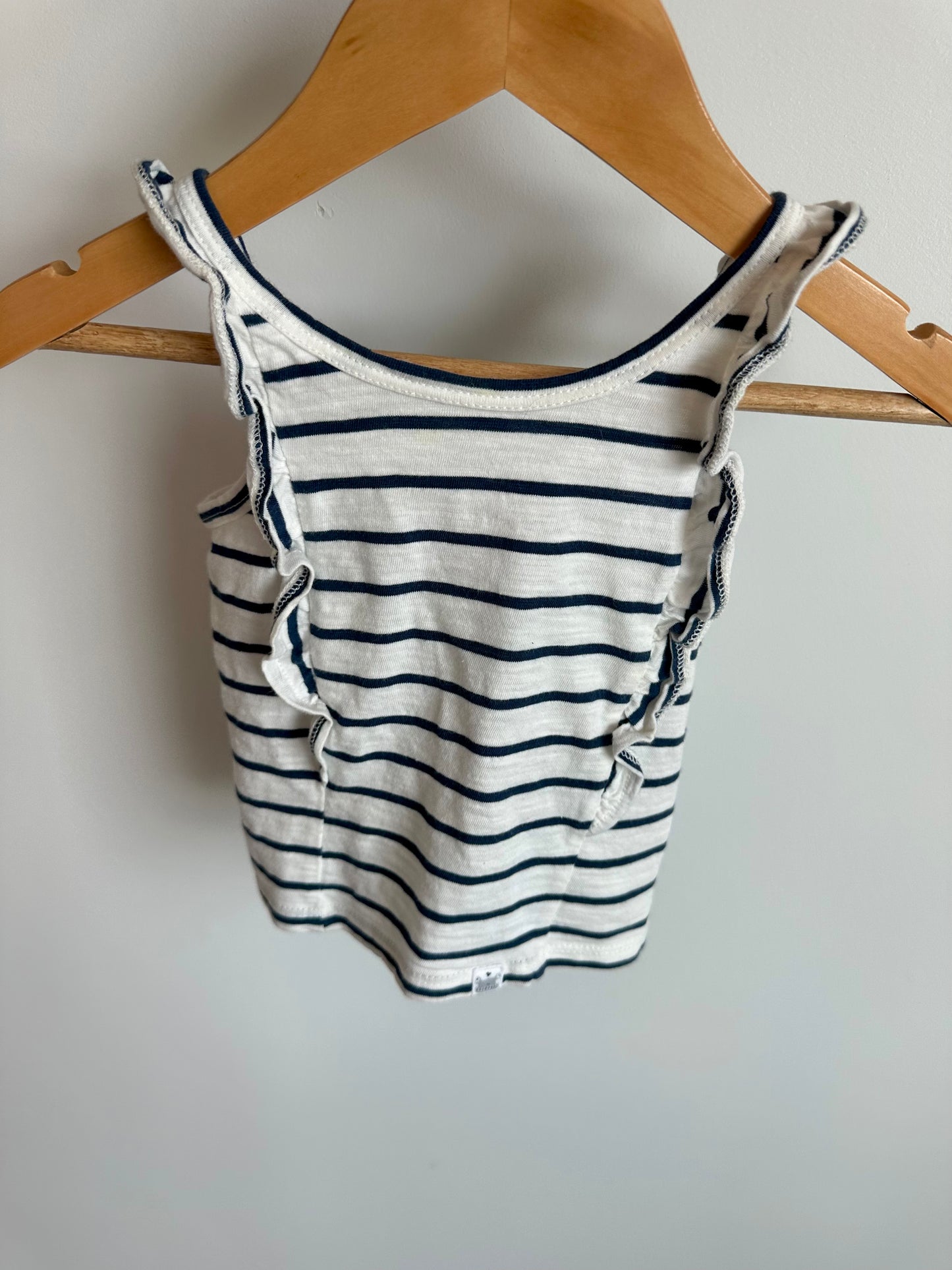 Organic Navy Stripe Tank / 12-18m
