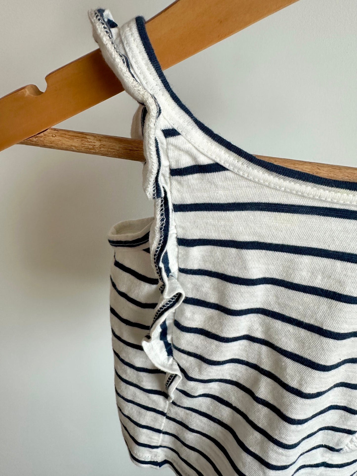 Organic Navy Stripe Tank / 12-18m