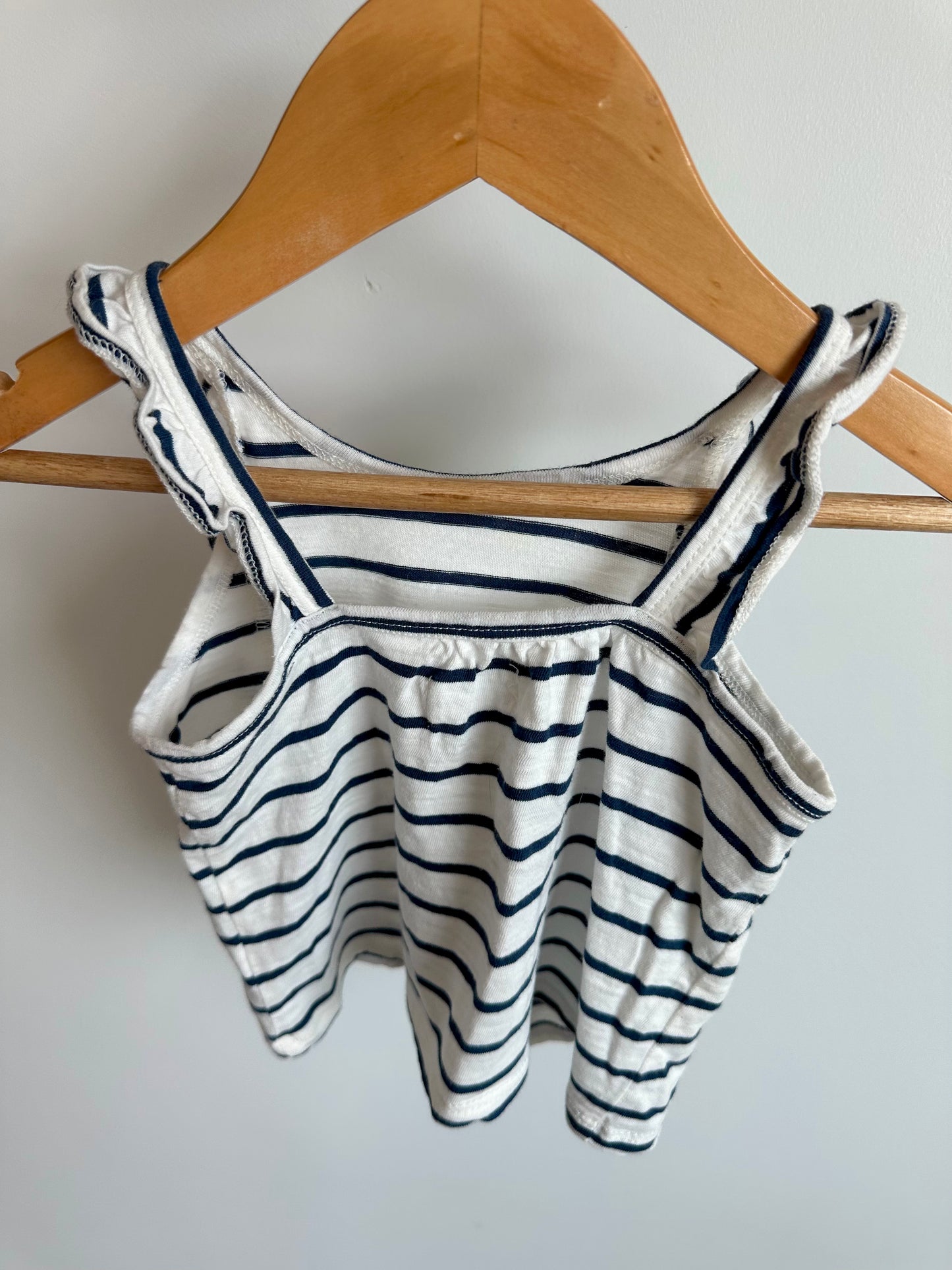 Organic Navy Stripe Tank / 12-18m