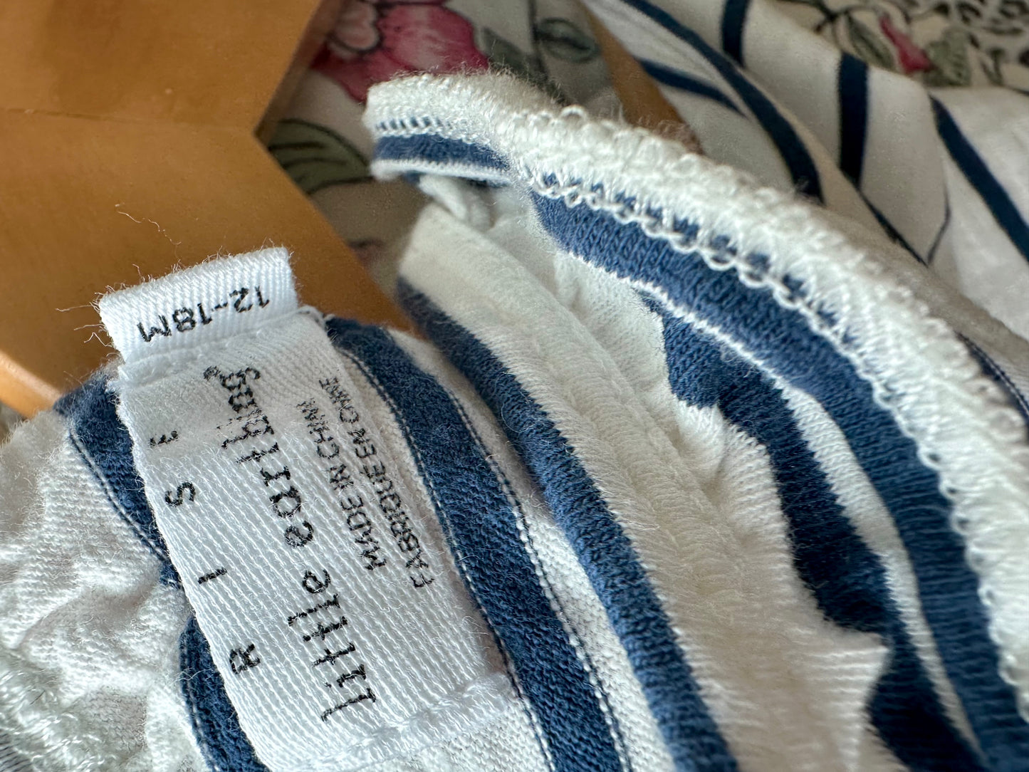 Organic Navy Stripe Tank / 12-18m