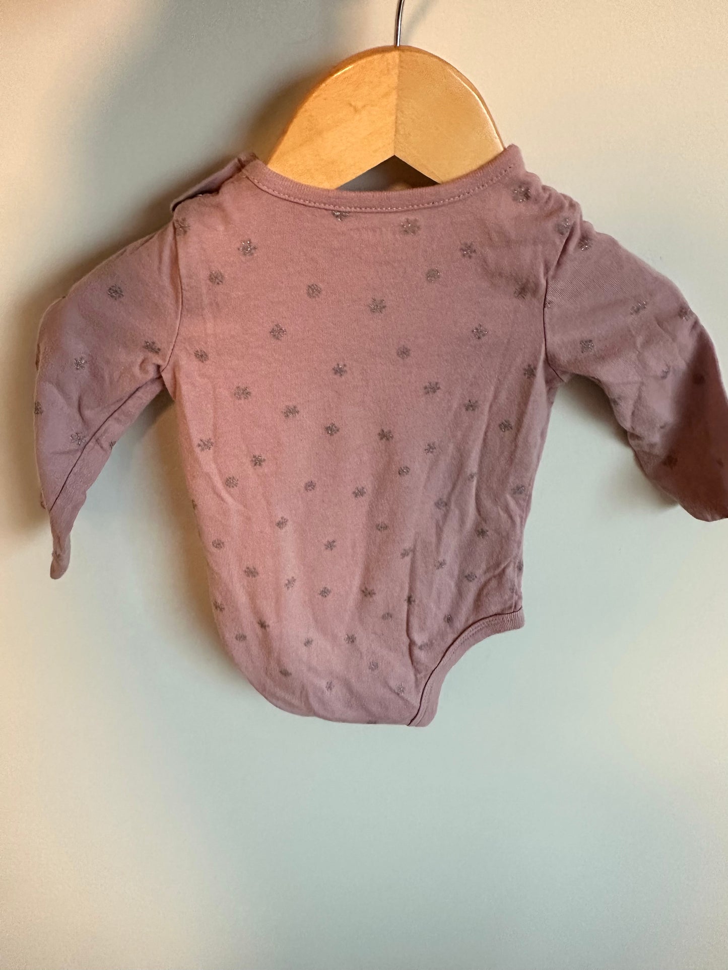 Snowflake Lilac Bodysuit / 3-6m
