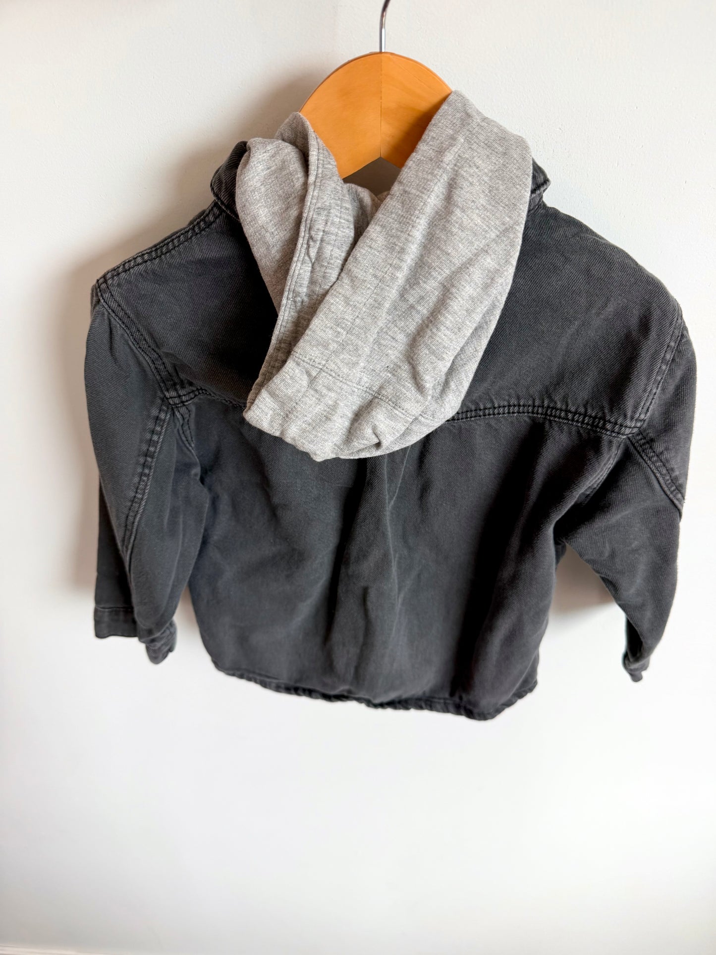 Zara Hood Charcoal Sweater / 18-24m