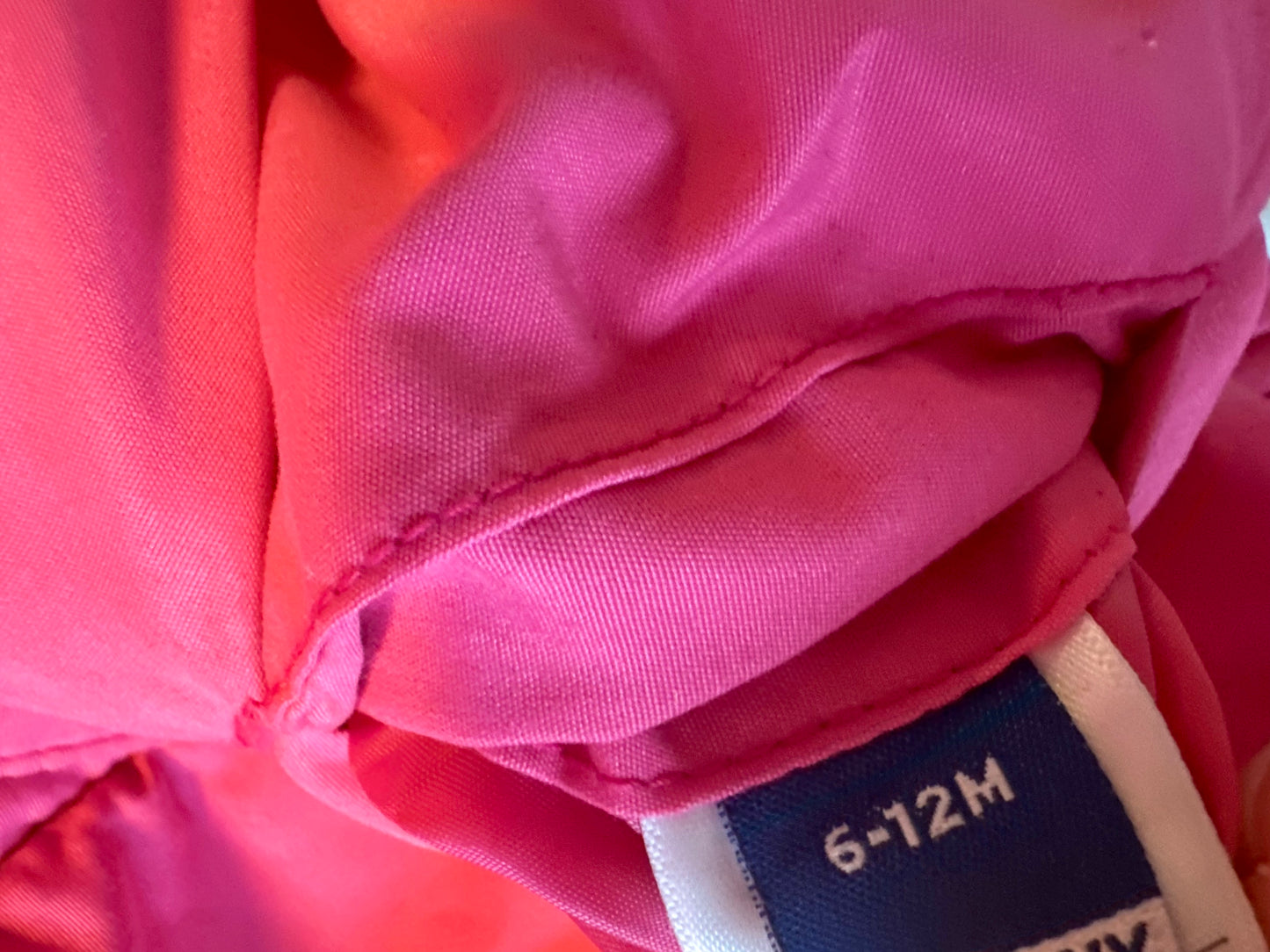 Bright Pink Hood Reversible Jacket / 6-12m