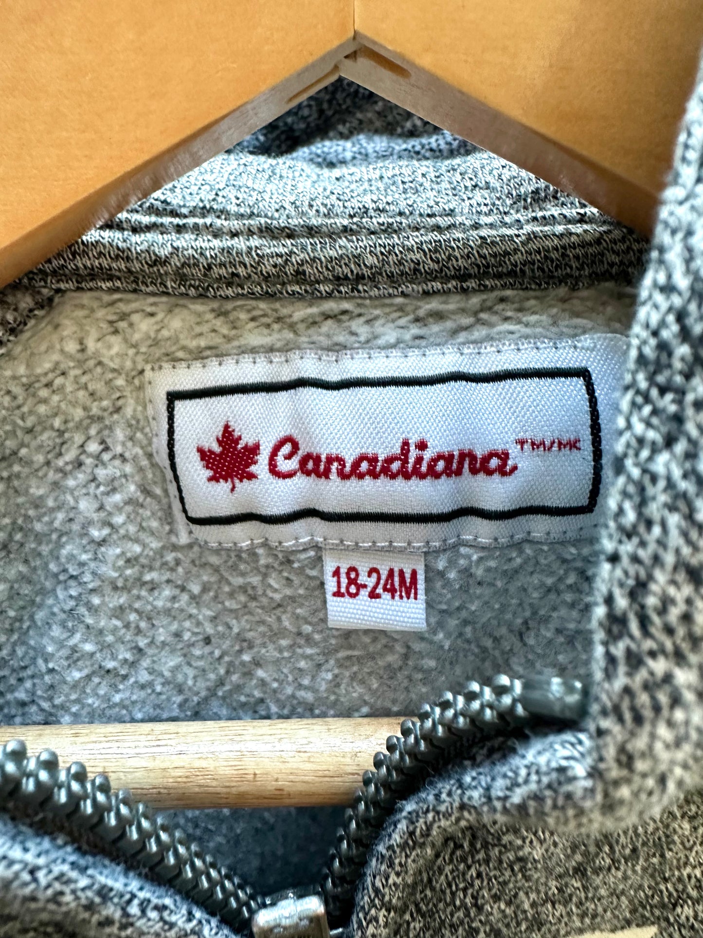 Grey Canada Hoodie / 18-24m