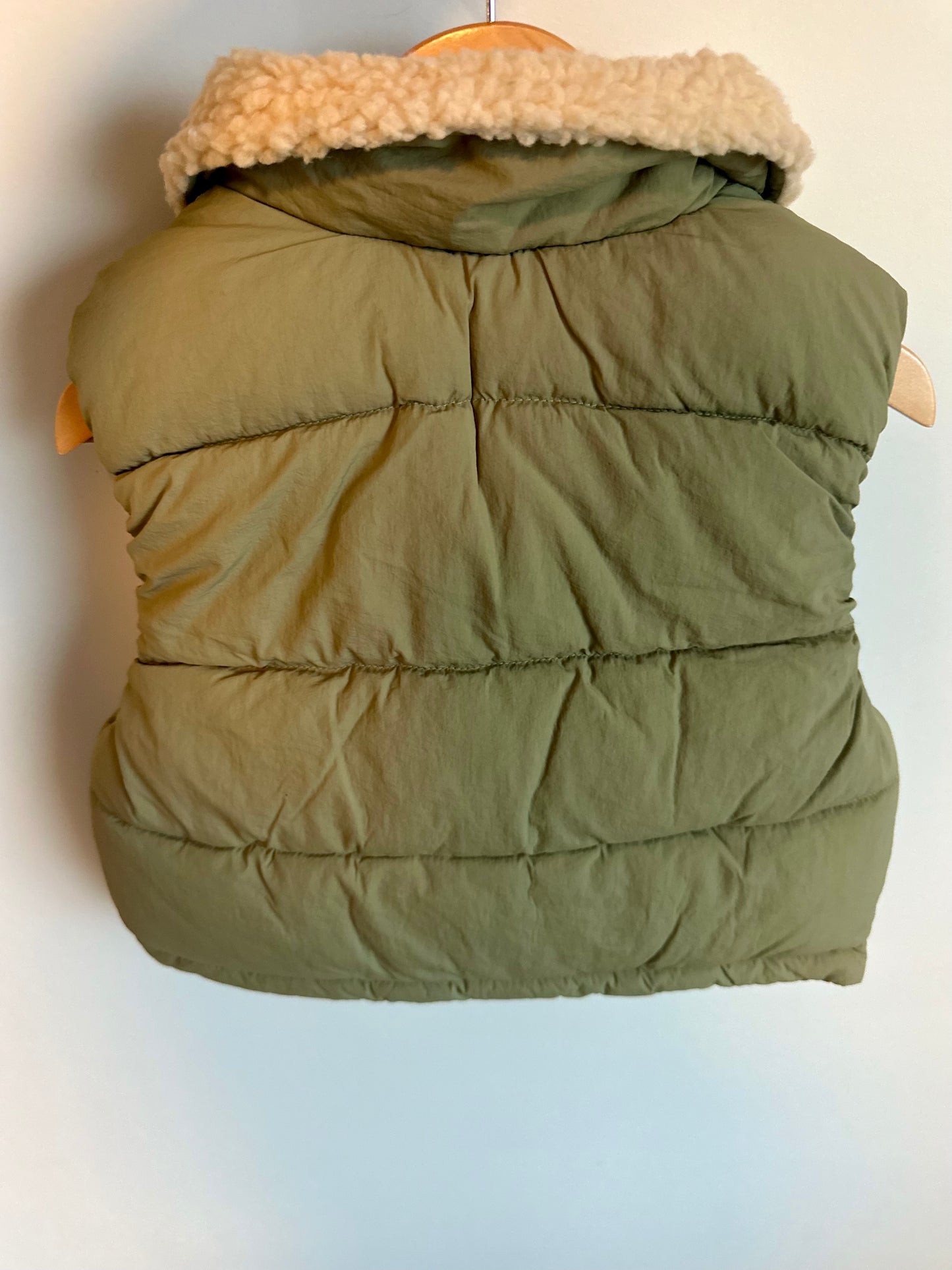 Green Sherpa Lined Vest / 18-24m