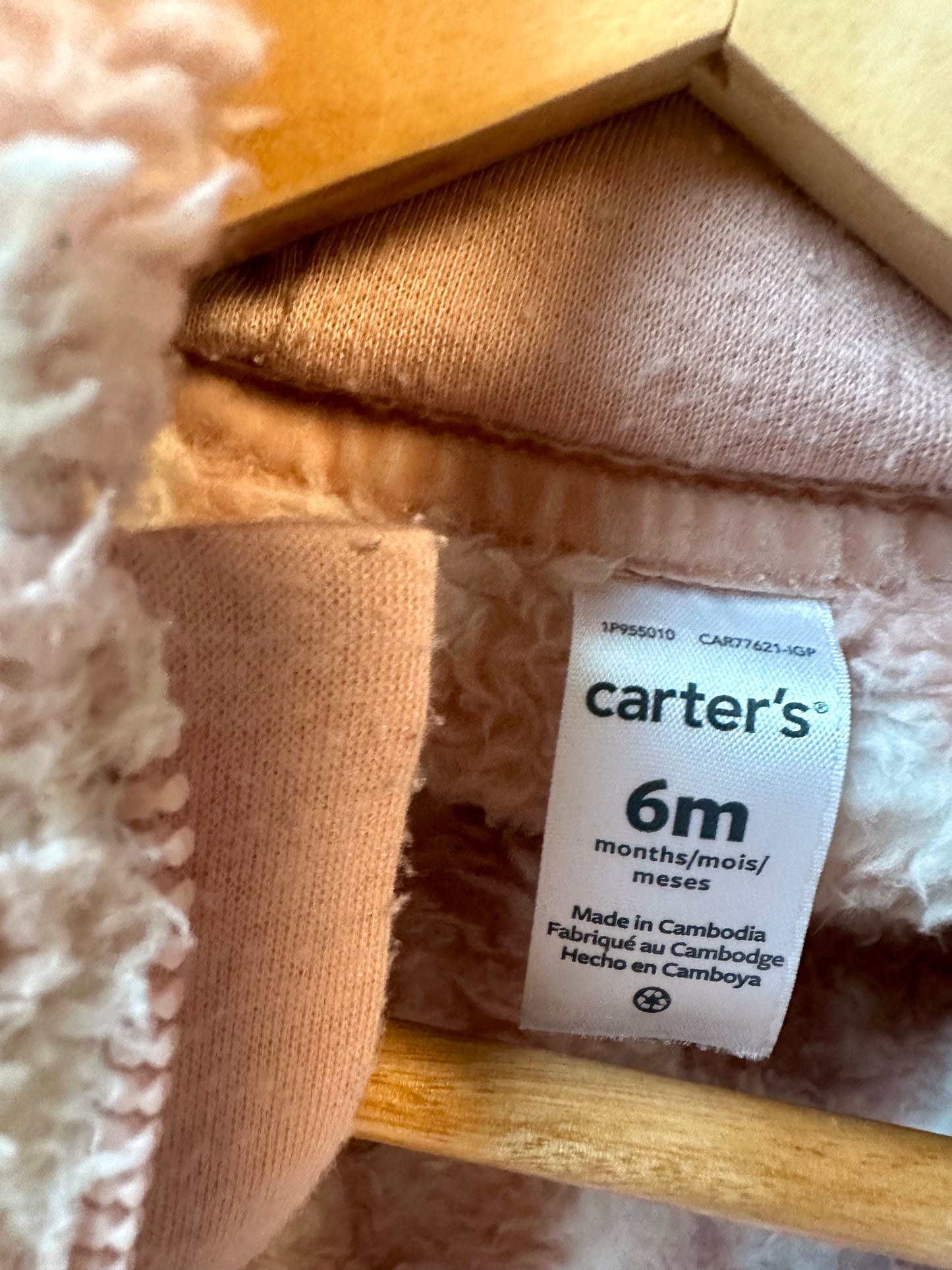 Animal Print Pink Fleece Bunting Suit / 6m