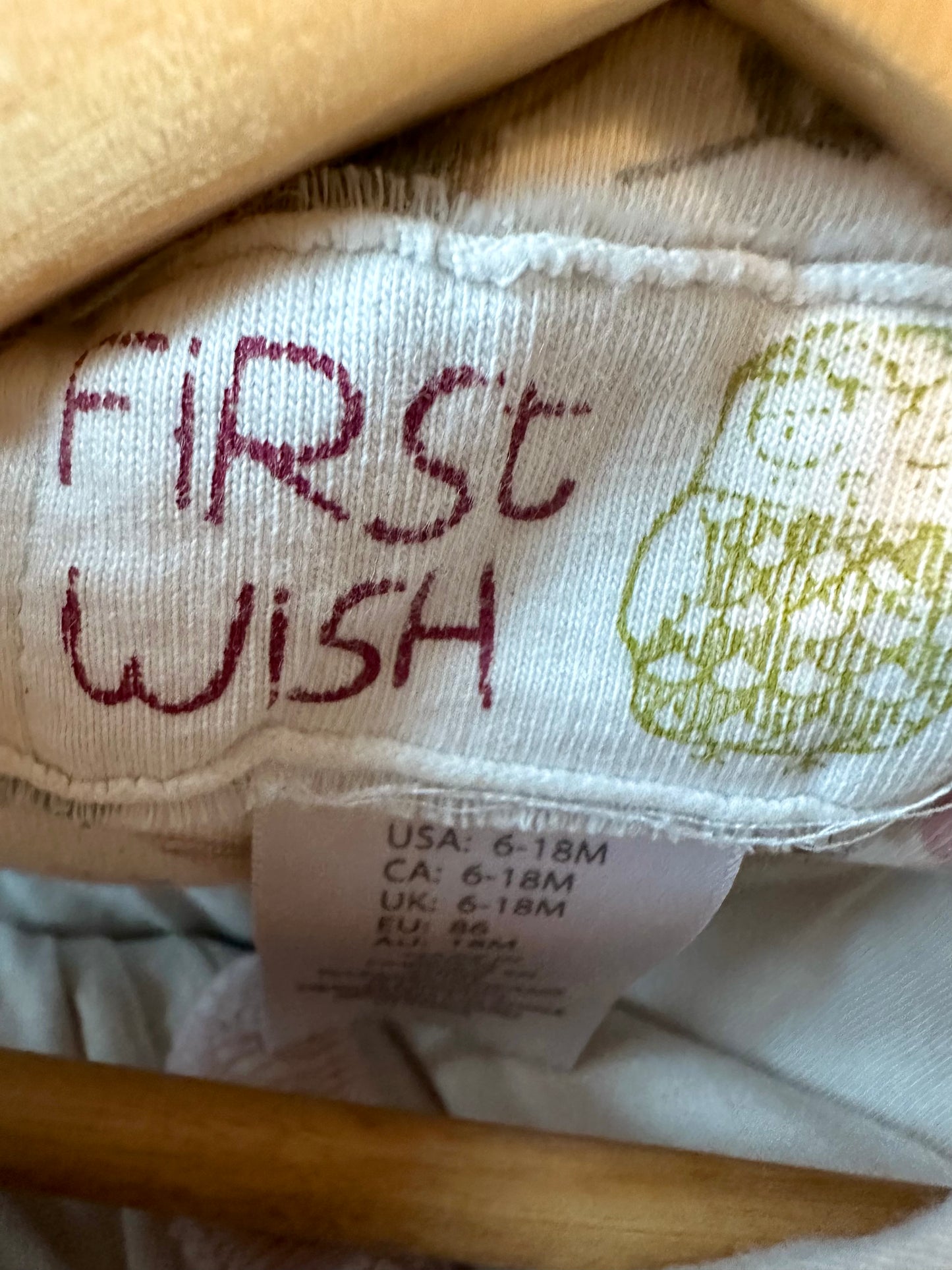 Pink Sleep Sack with White Trim / 6-18m