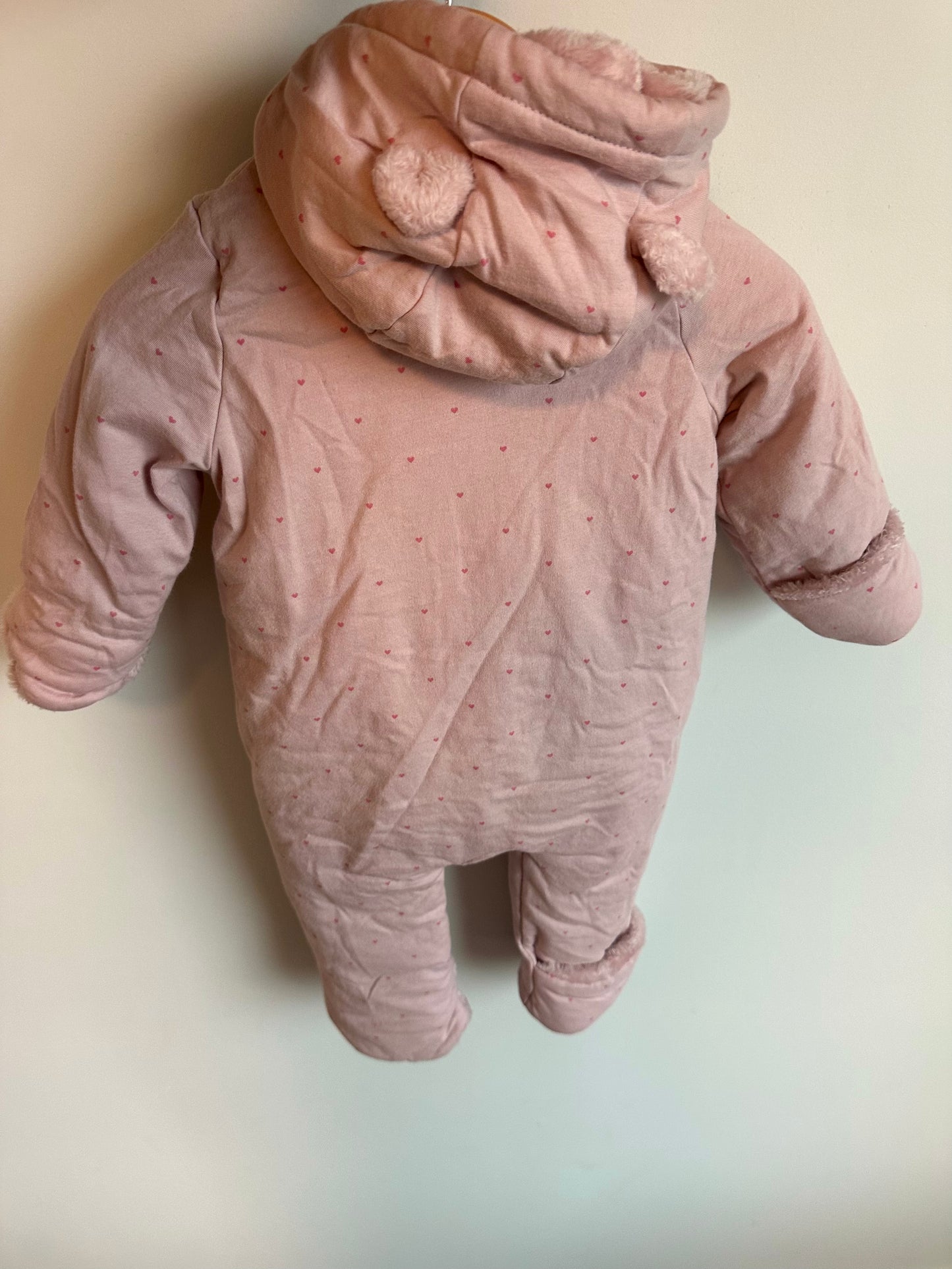 Gap Heart Pattern Bunting Suit / 3-6m