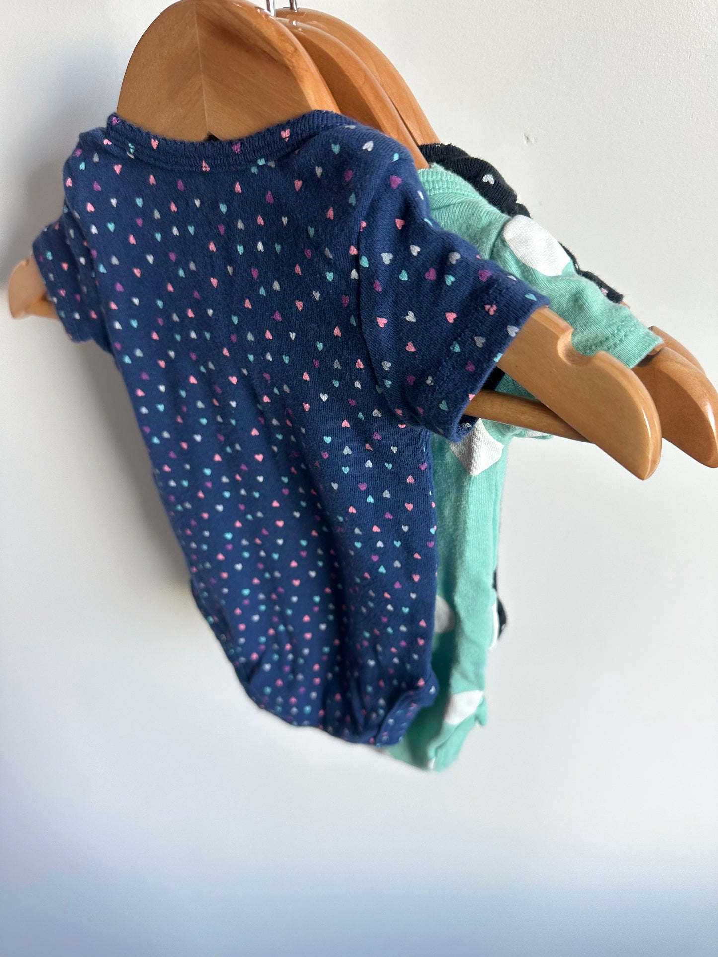Heart + Dots Bodysuits (Set of 3) / 3m