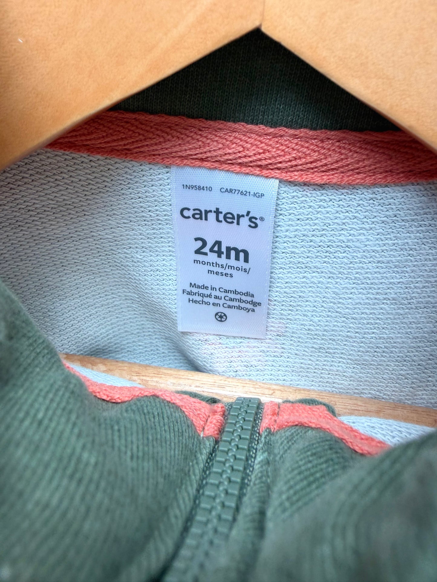Green Flowers Vest / 24m