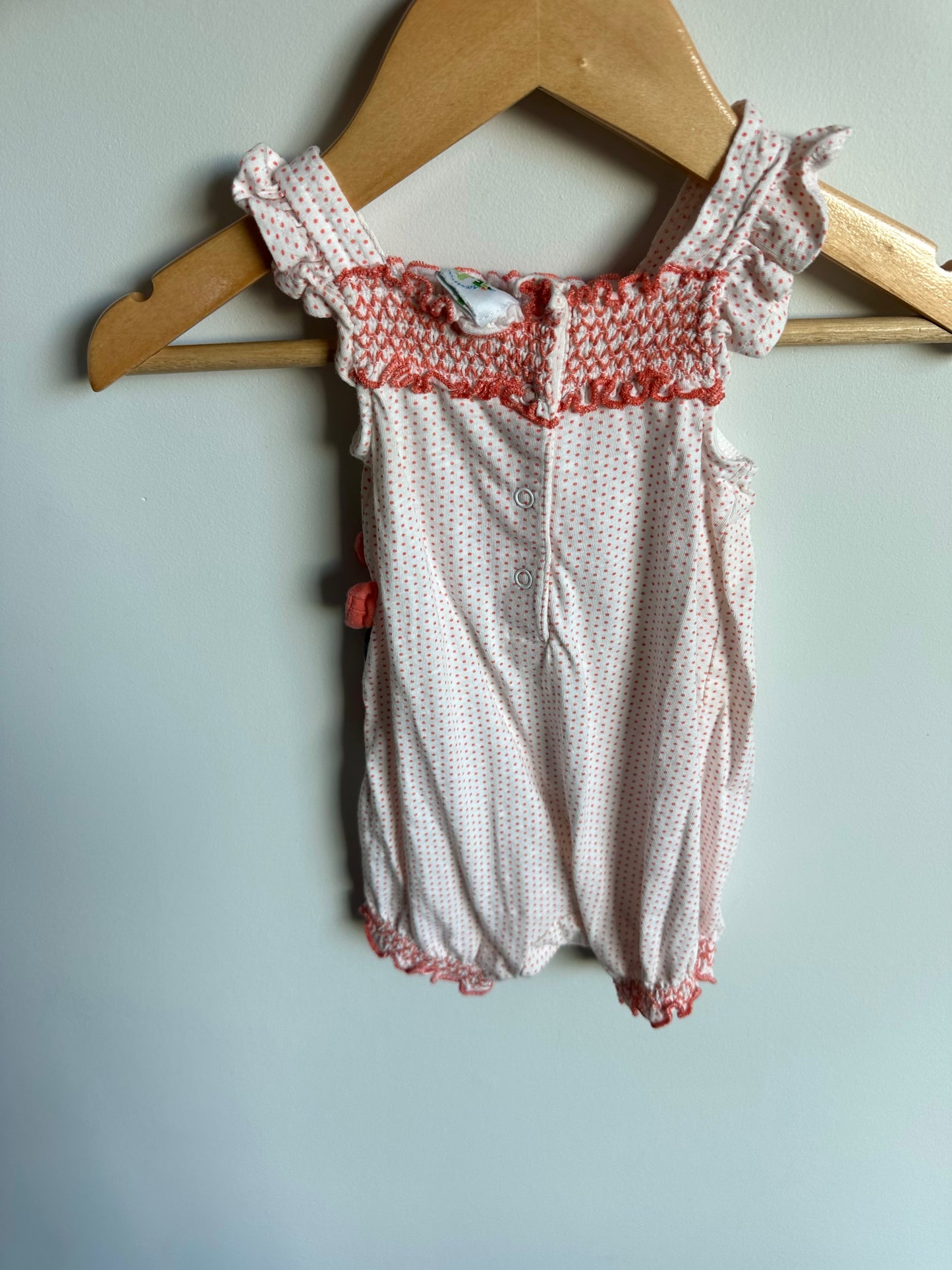 Minnie Dotted Romper / 6m