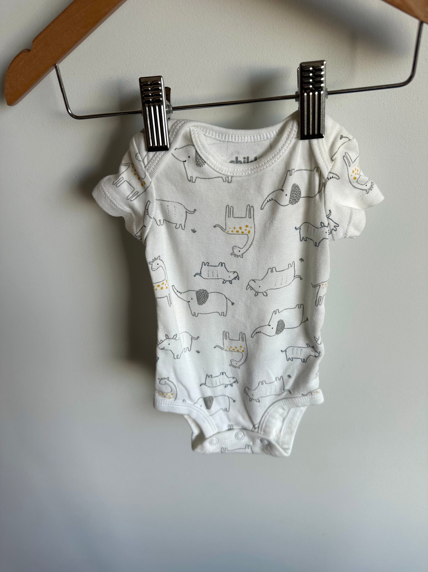 Lined Animal Bodysuit / 0m