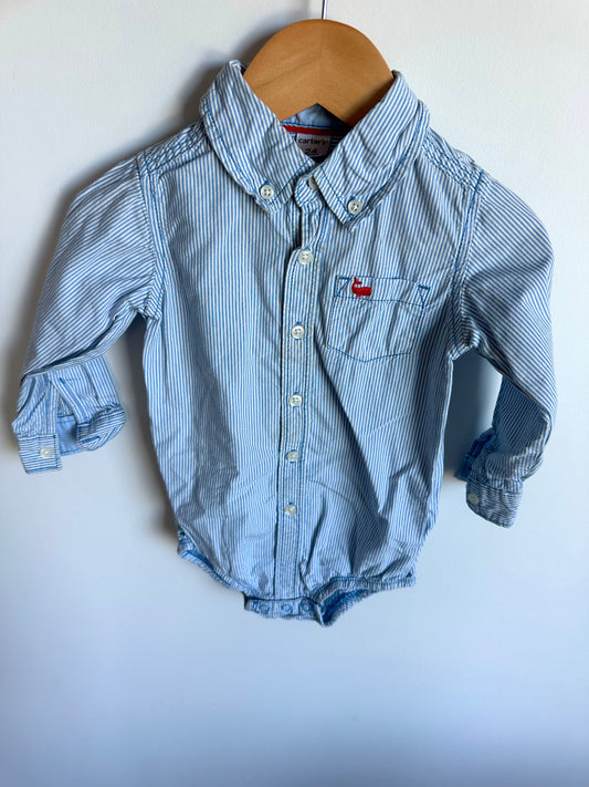 Striped Whale Bodysuit / 24m