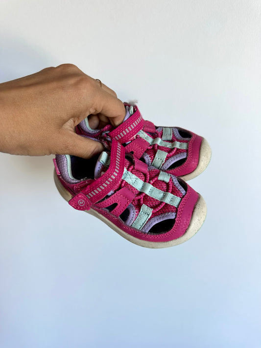 Stride Rite Pink Velcro Sandals / Size 6 Toddler