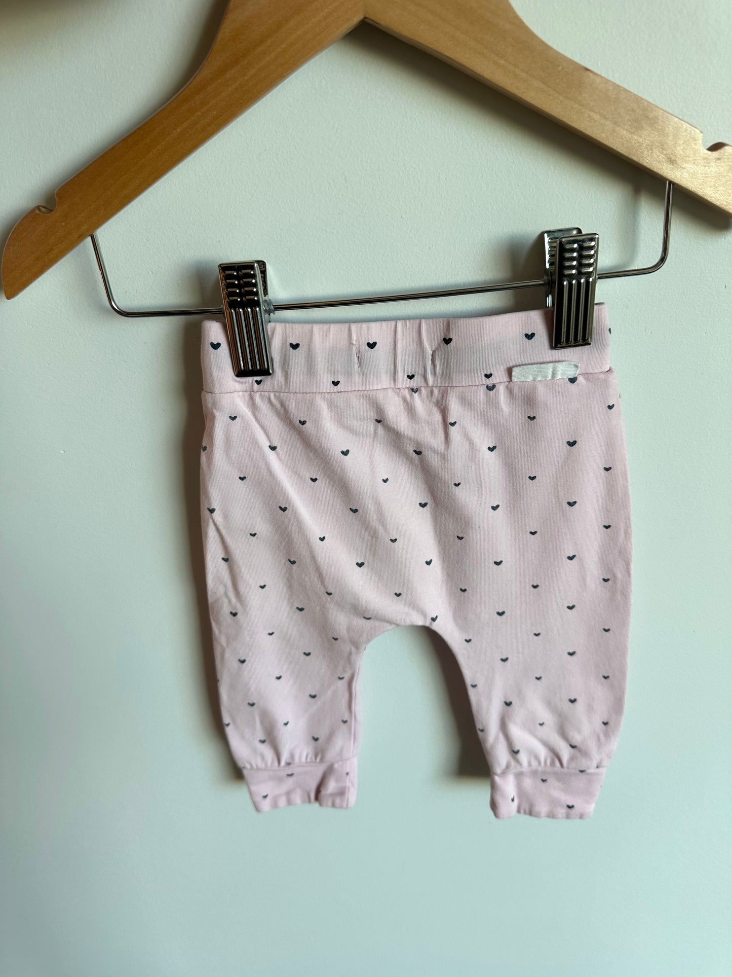 Noppies Pink Heart Pants / 2-4m