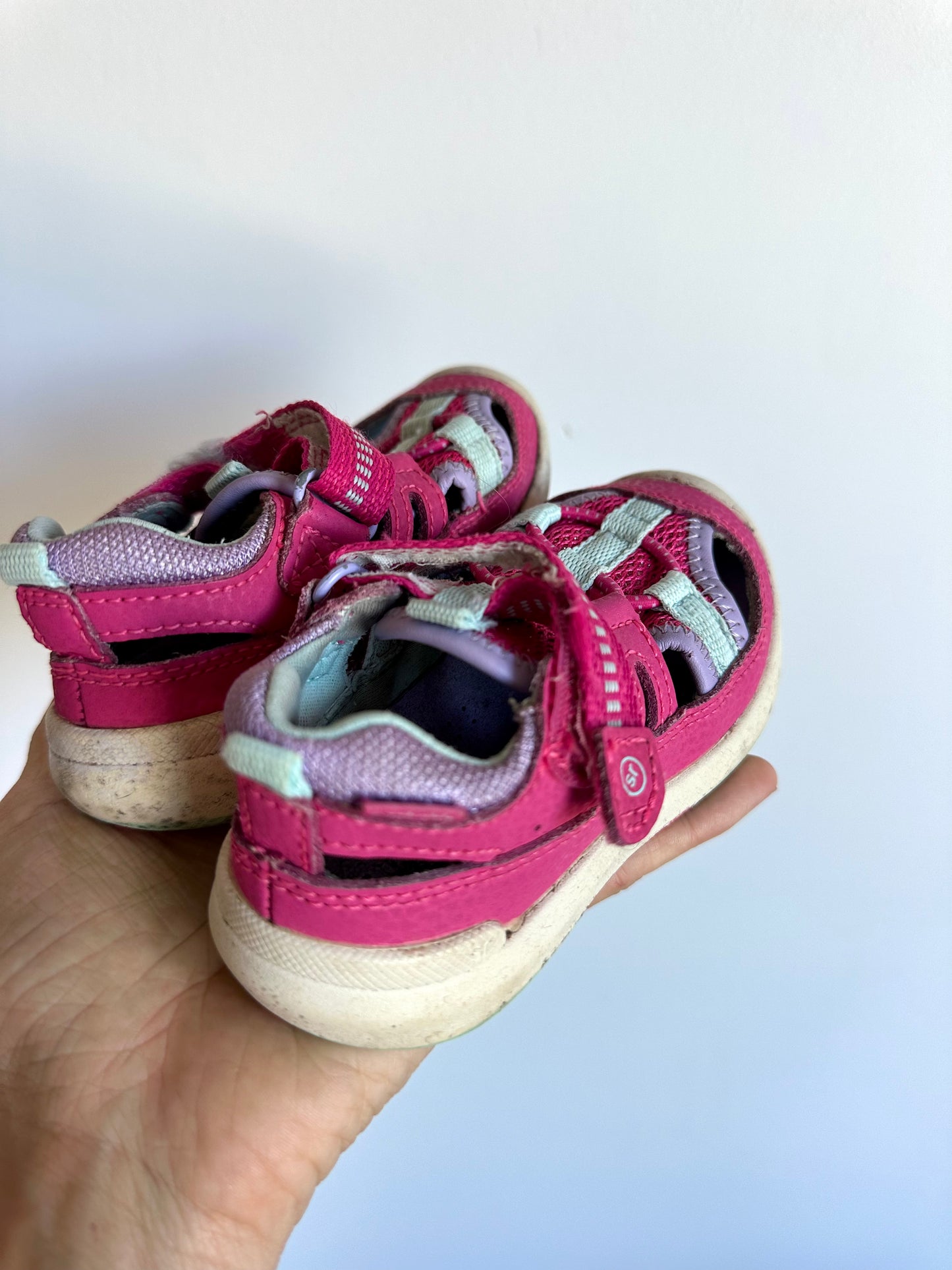 Stride Rite Pink Velcro Sandals / Size 6 Toddler