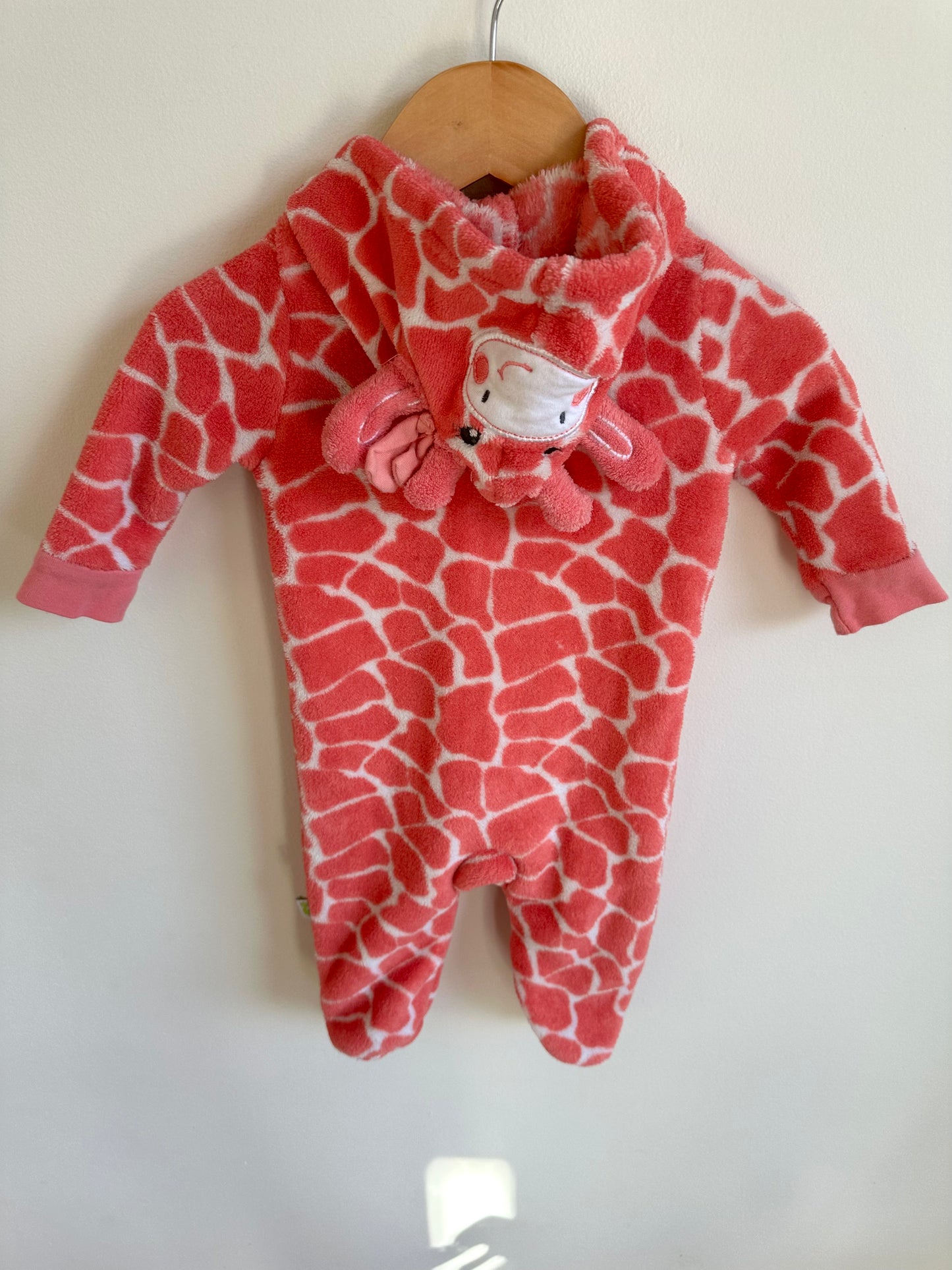 Giraffe Pink Jumpsuit / 0-3m