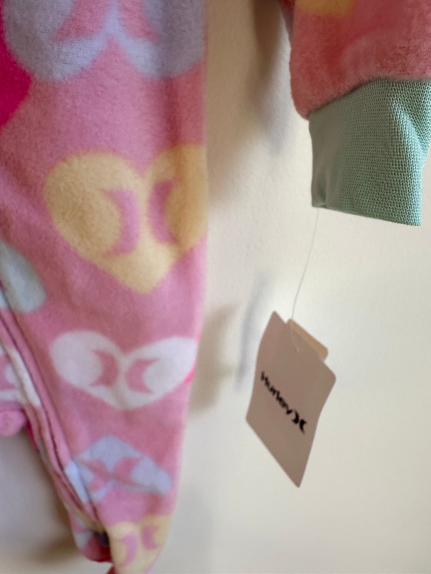 Hurley Heart Fleece Sleeper (With Tags) / 6m