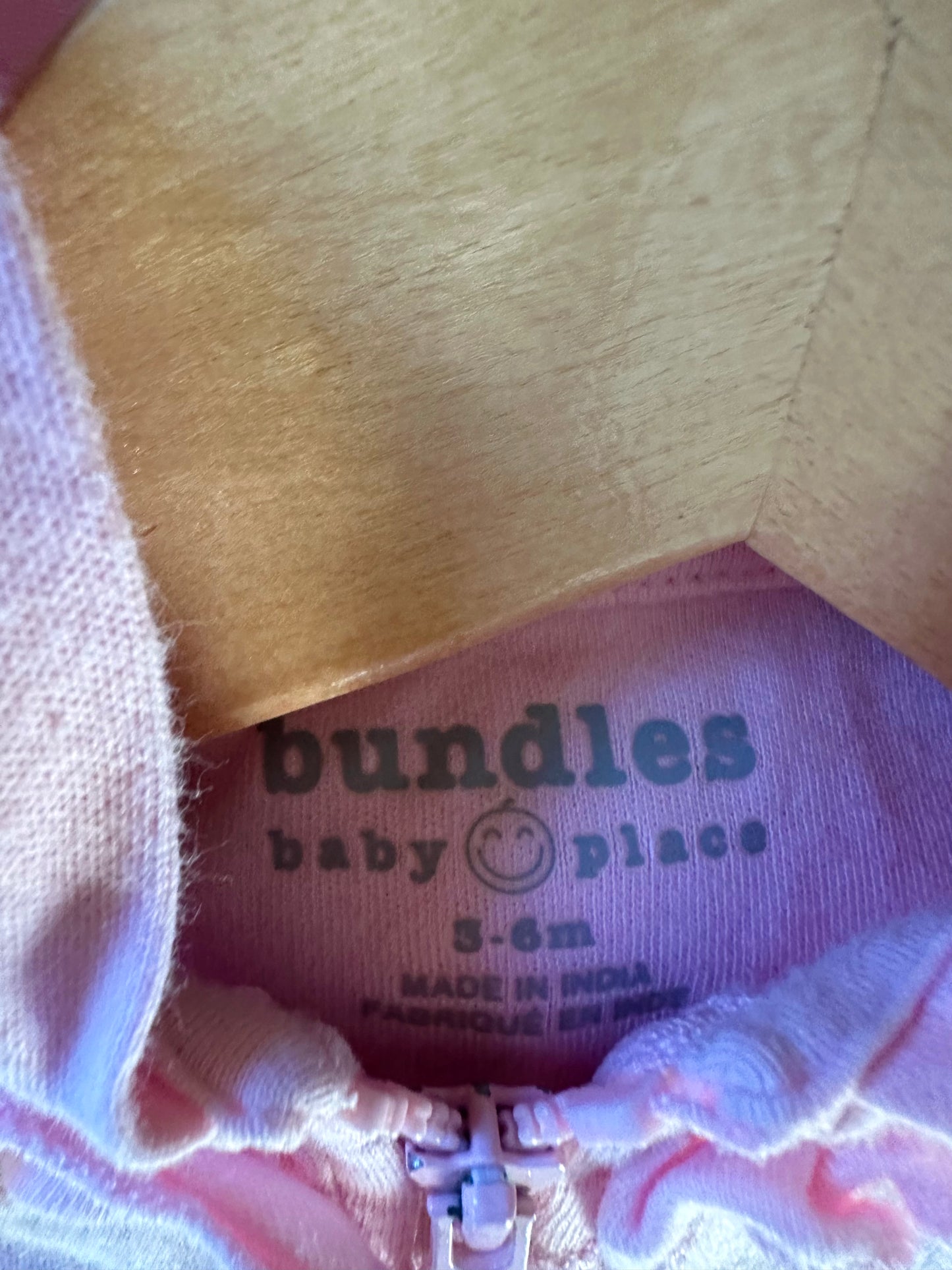 Pink Frill Hood Sweater / 3-6m