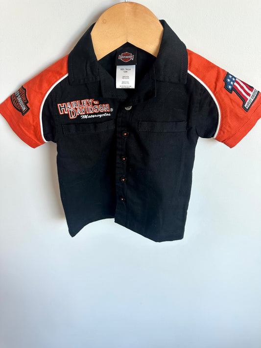 Harley Davidson Button Up T-shirt / 12m