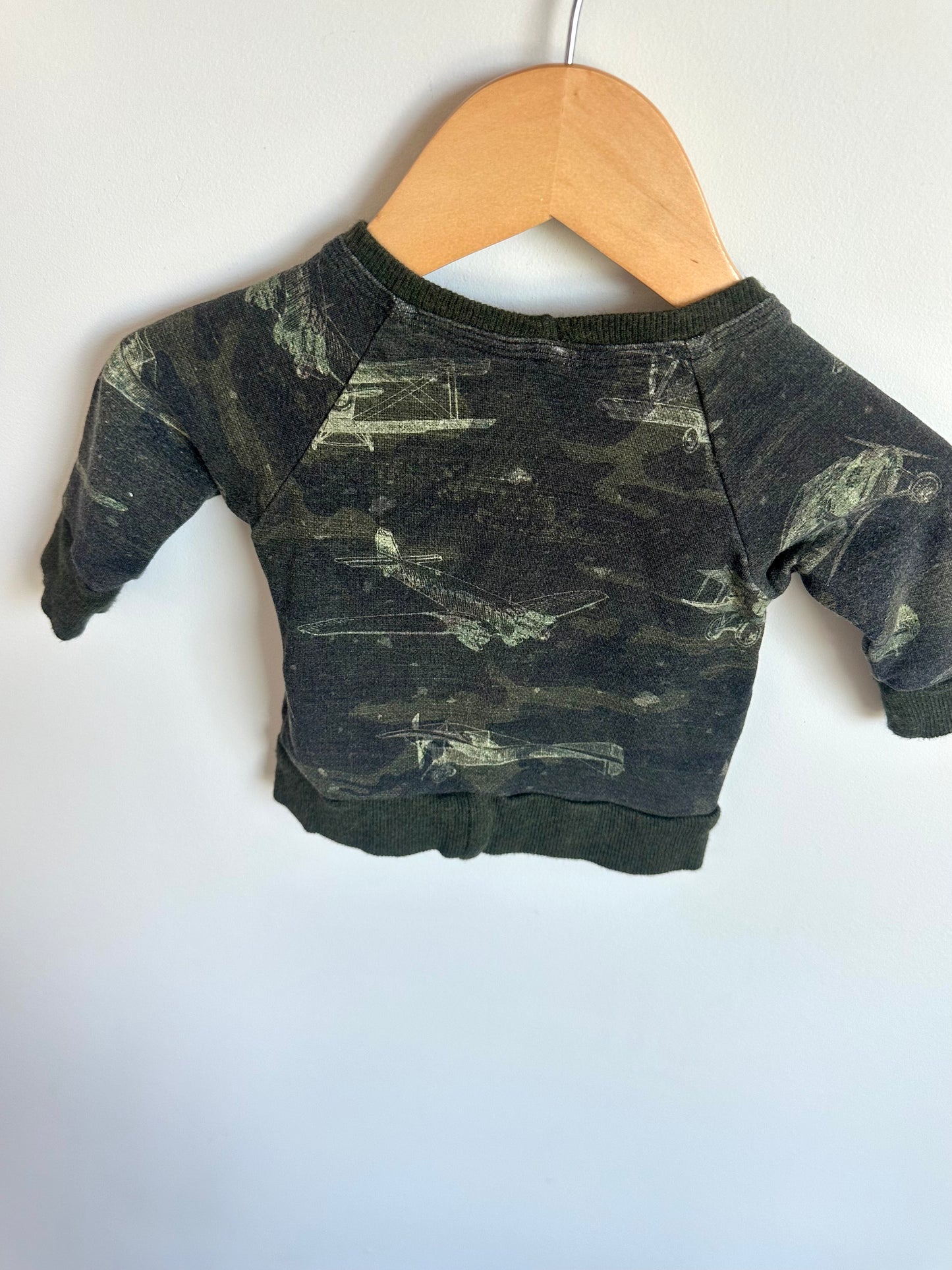 Green Airplane Long Sleeve / 3m
