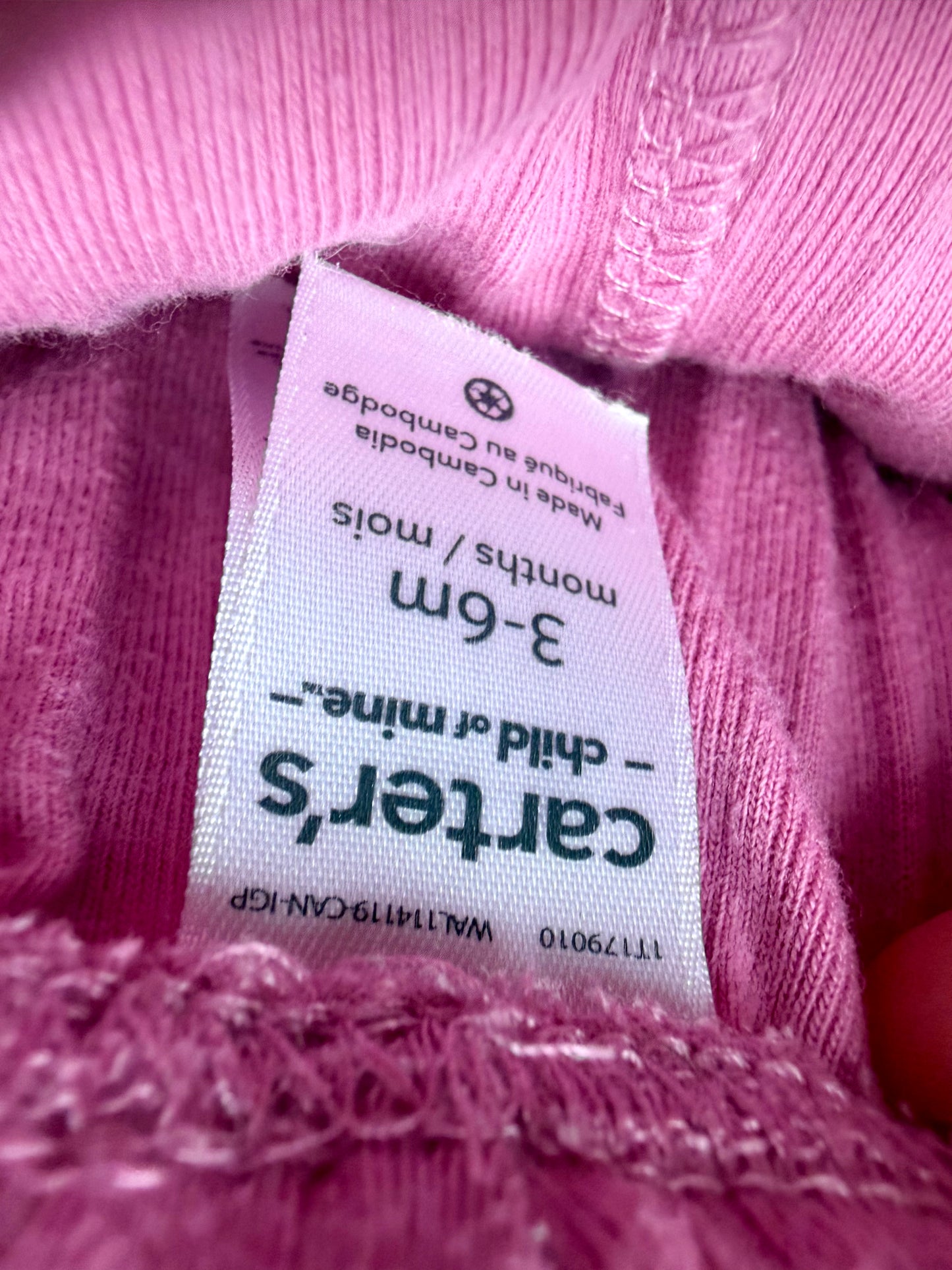 Pink Ribbed Leggings / 3-6m